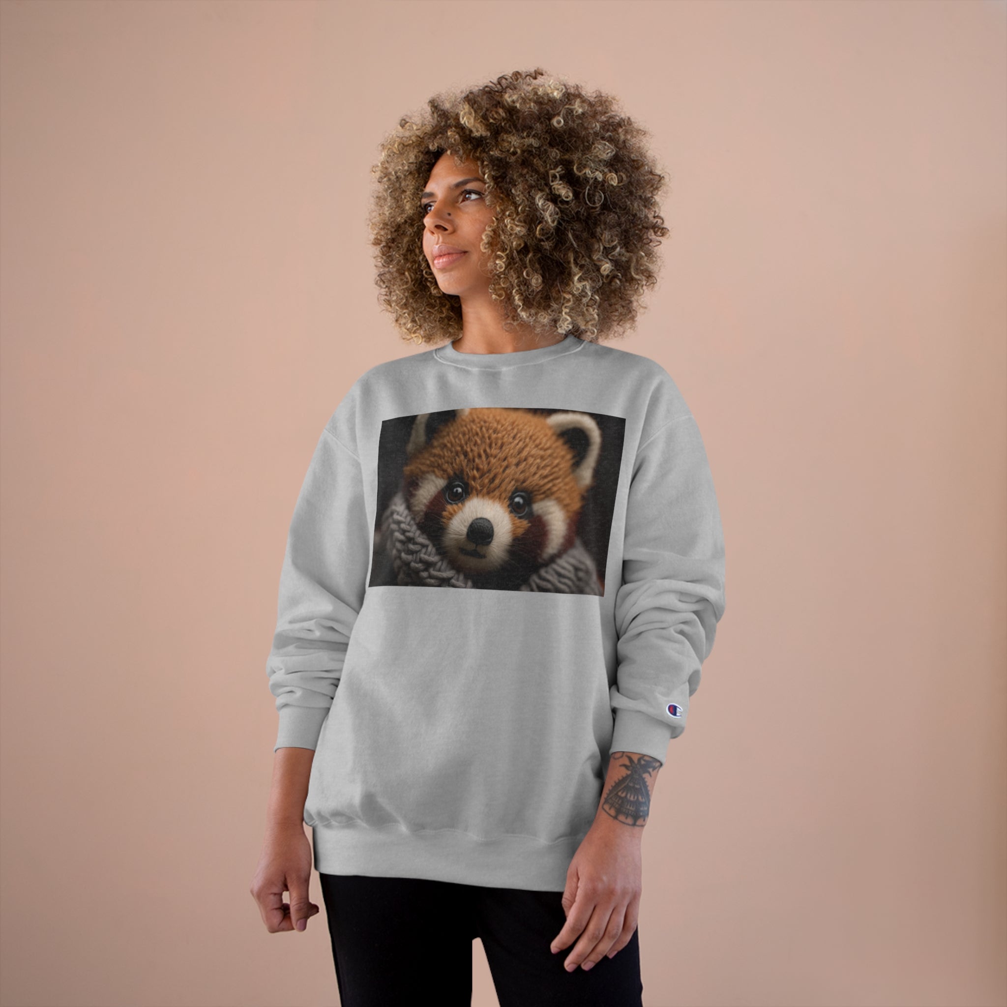 Champion Sweatshirt - Knit Animals, Red Panda Cub