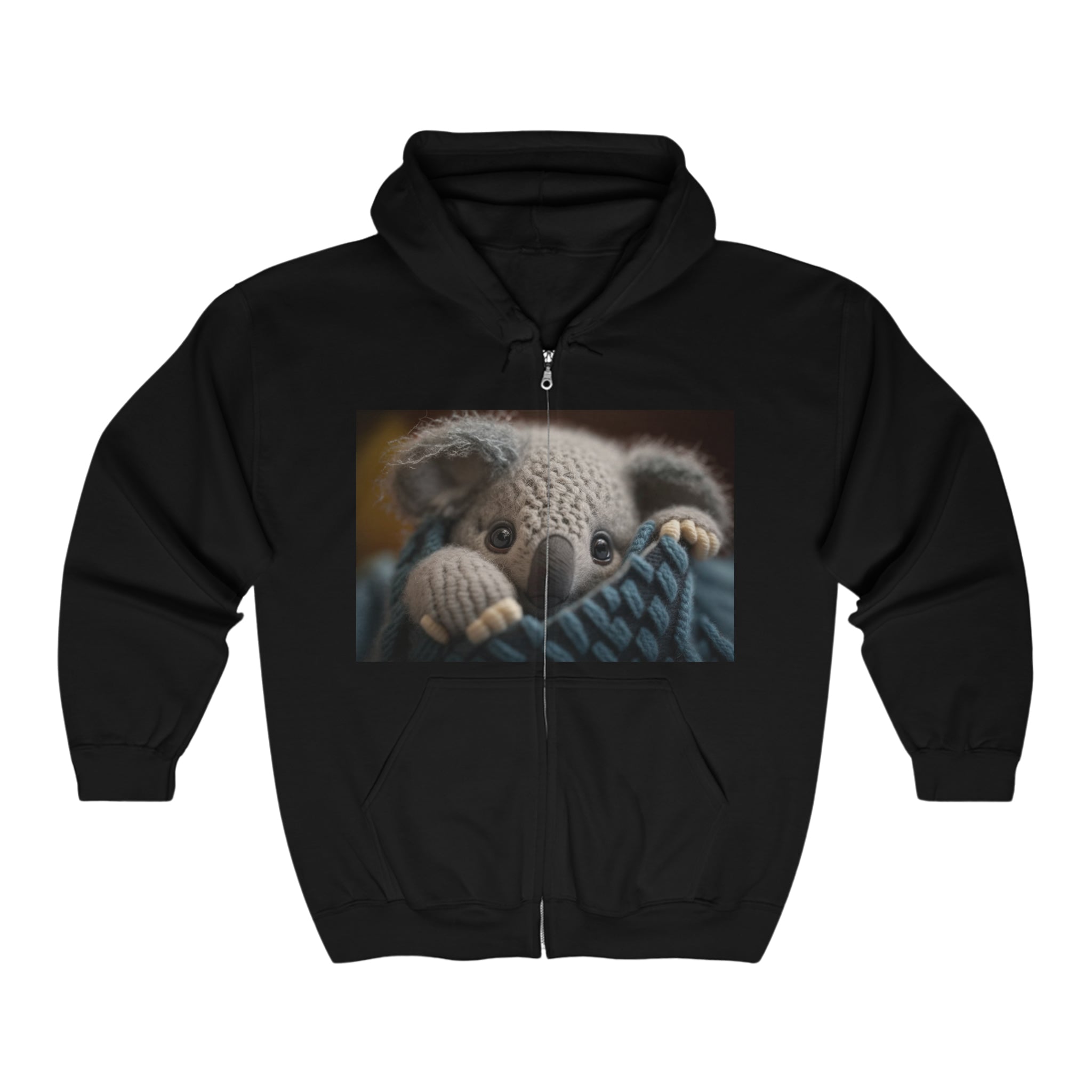 Unisex Heavy Blend™ Full Zip Hooded Sweatshirt - Baby Animals - Koala
