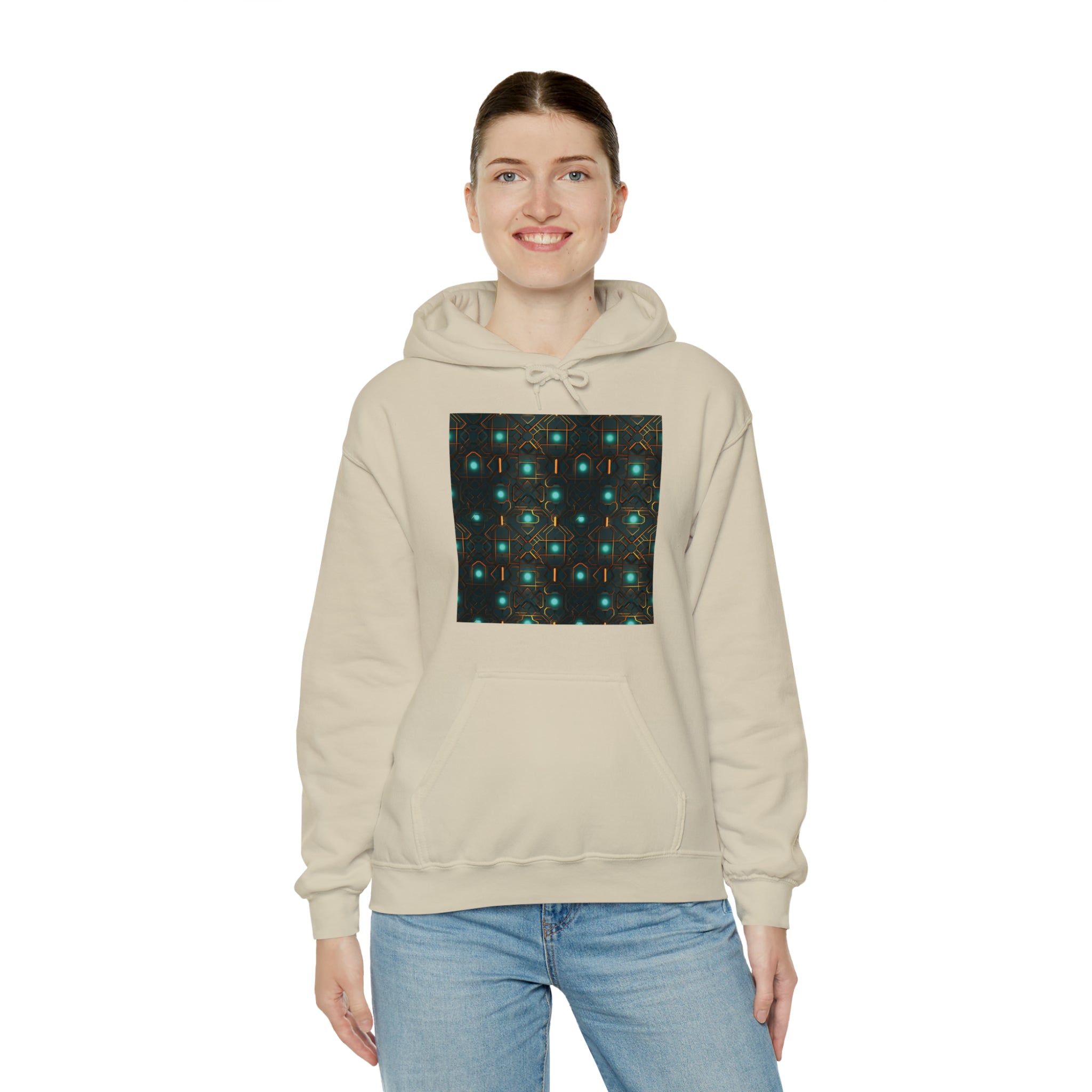 Unisex Heavy Blend™ Hooded Sweatshirt - Abstract Neon Designs 09