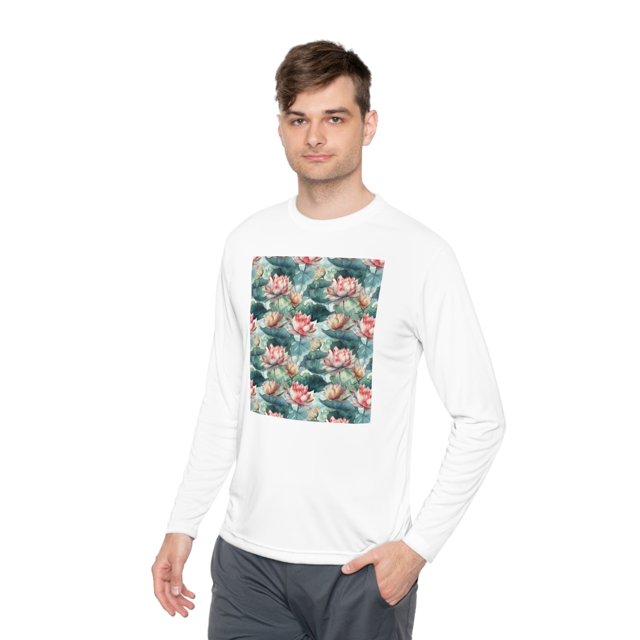 Unisex Lightweight Long Sleeve Tee (AOP) - Abstract Designs 13