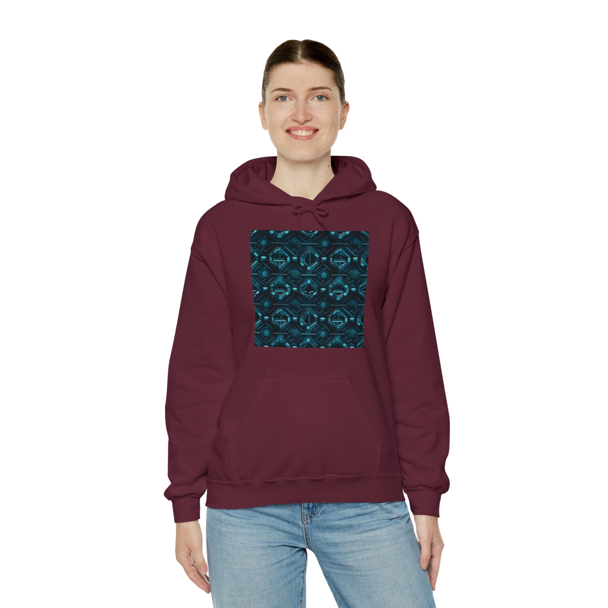 Unisex Heavy Blend™ Hooded Sweatshirt - Abstract Neon Designs 08