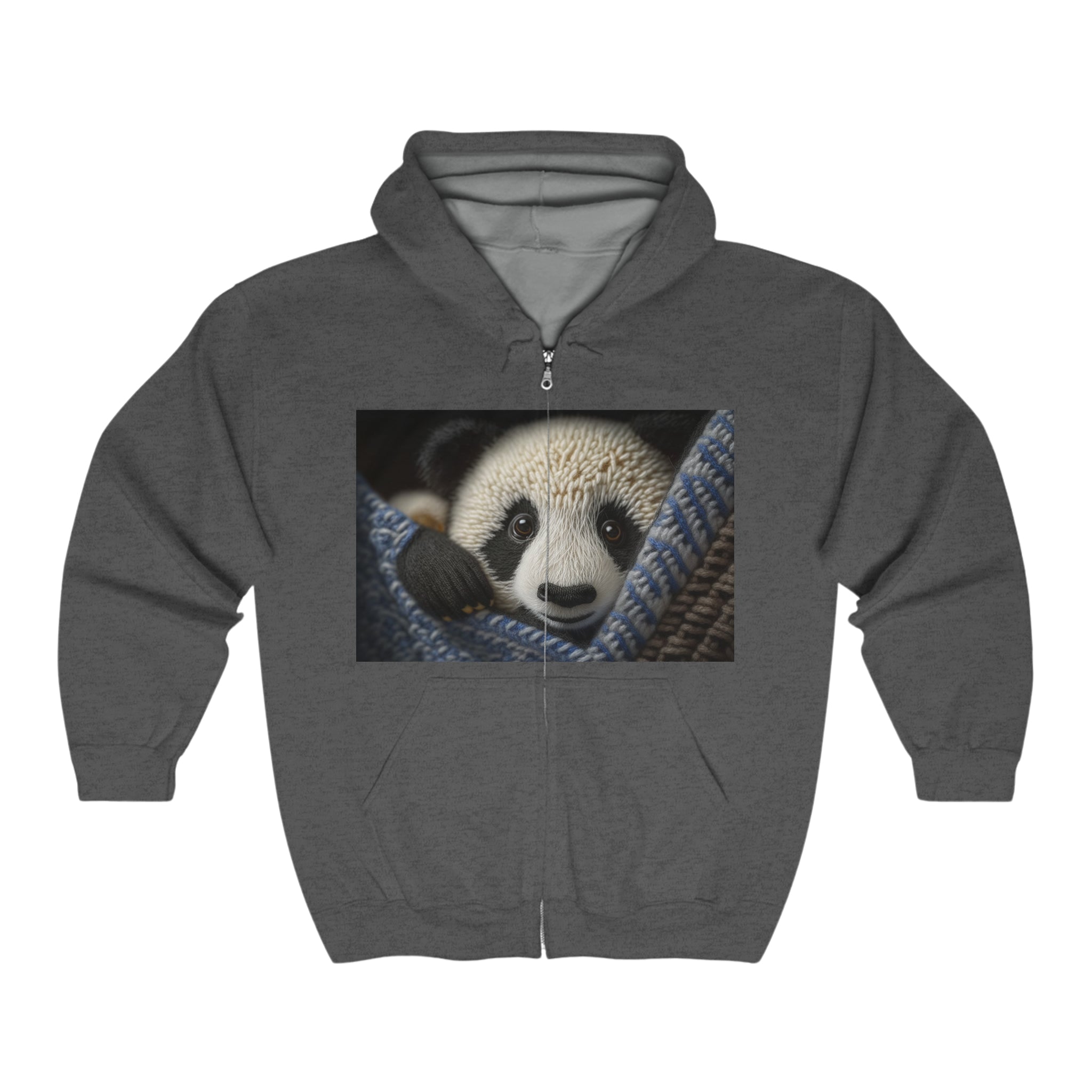 Unisex Heavy Blend™ Full Zip Hooded Sweatshirt - Baby Animals - Panda