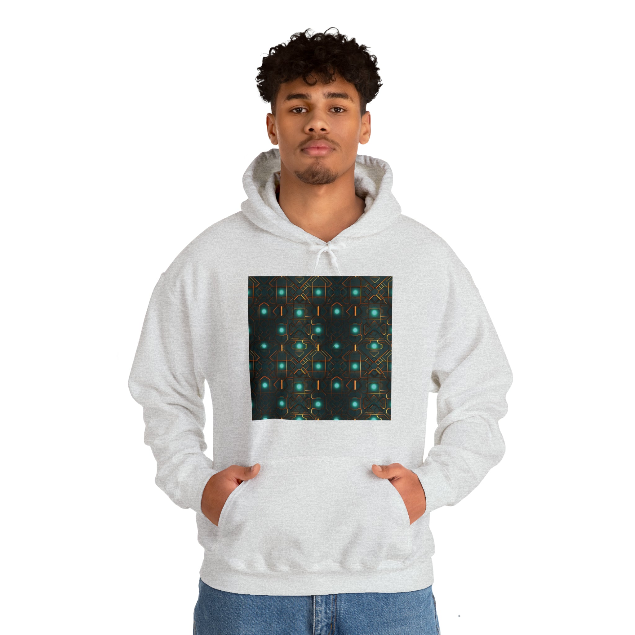 Unisex Heavy Blend™ Hooded Sweatshirt - Abstract Neon Designs 09