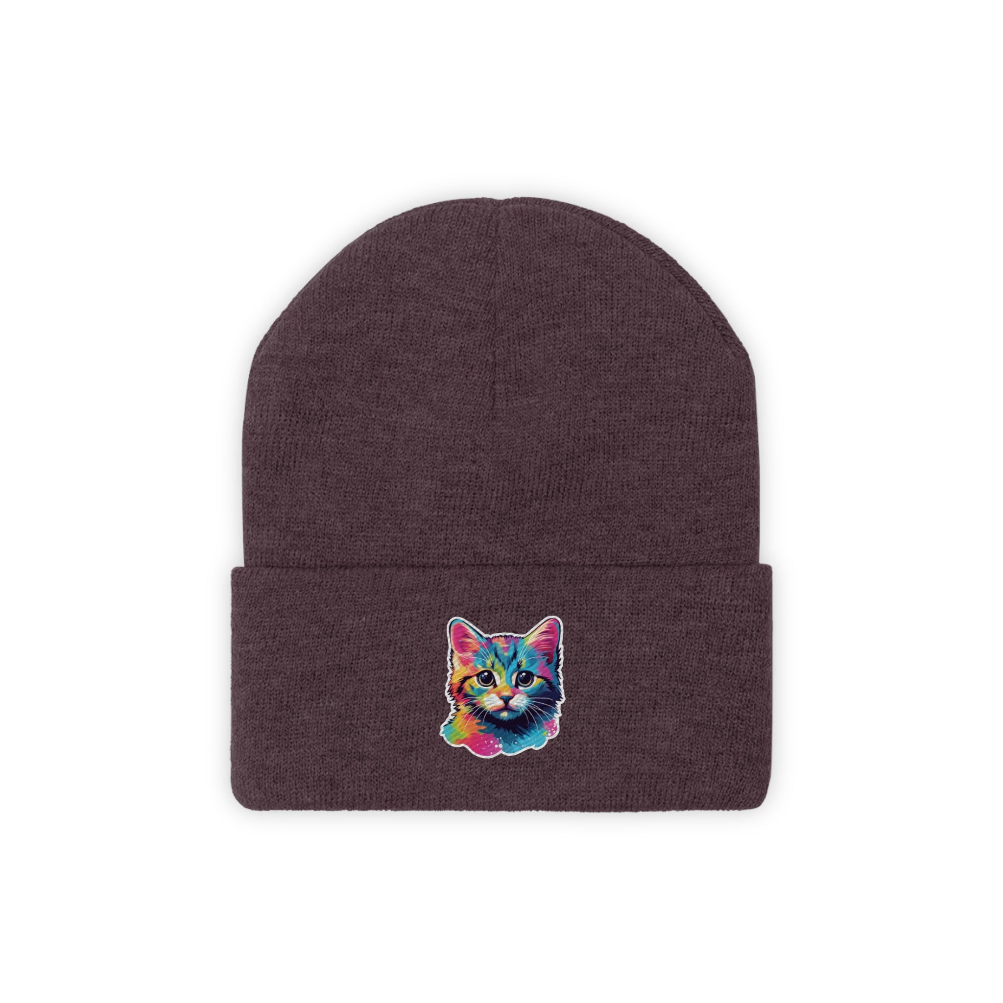 Knit Beanie - Kitten Pop Art 02