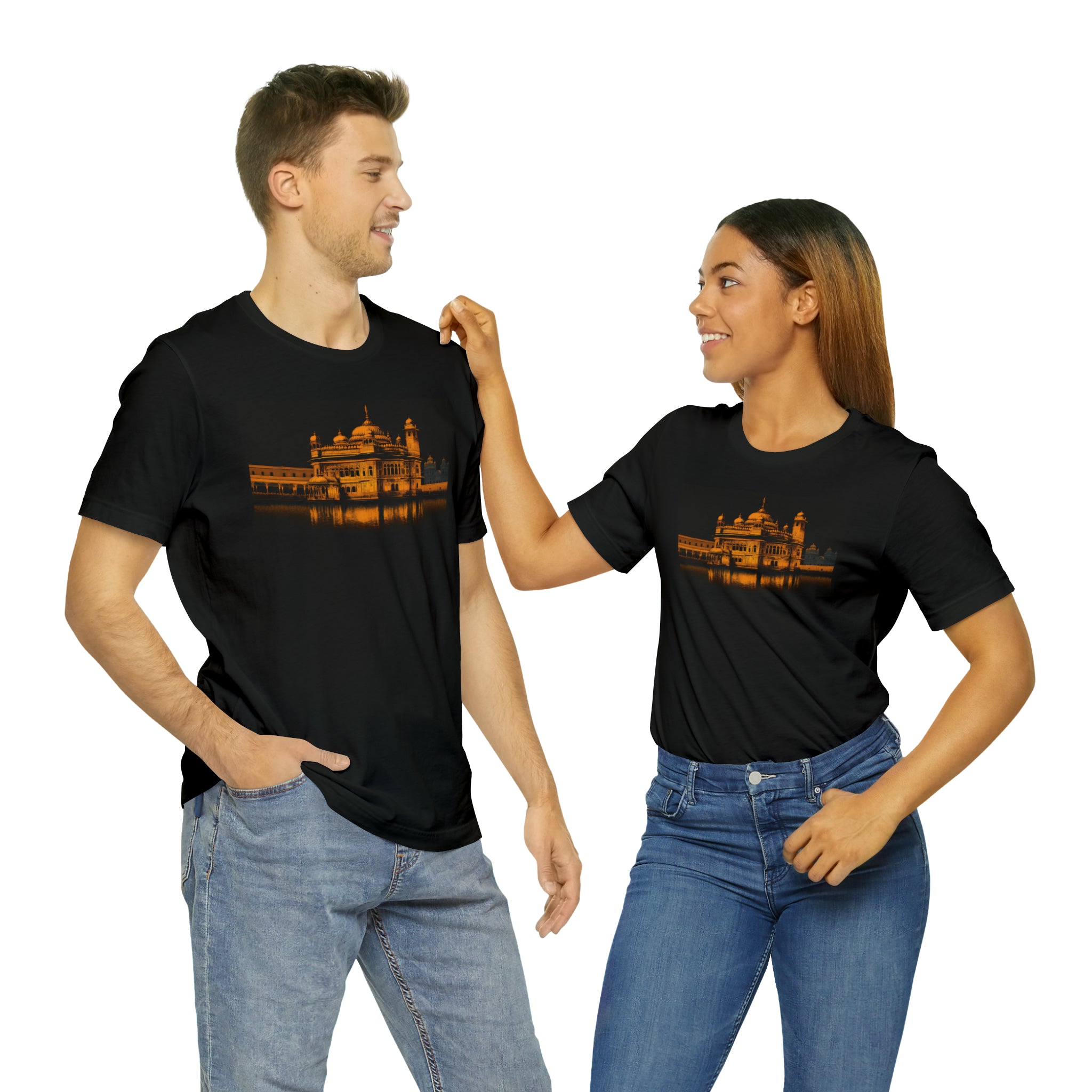 Unisex Jersey Short Sleeve Tee - Golden Temple, India