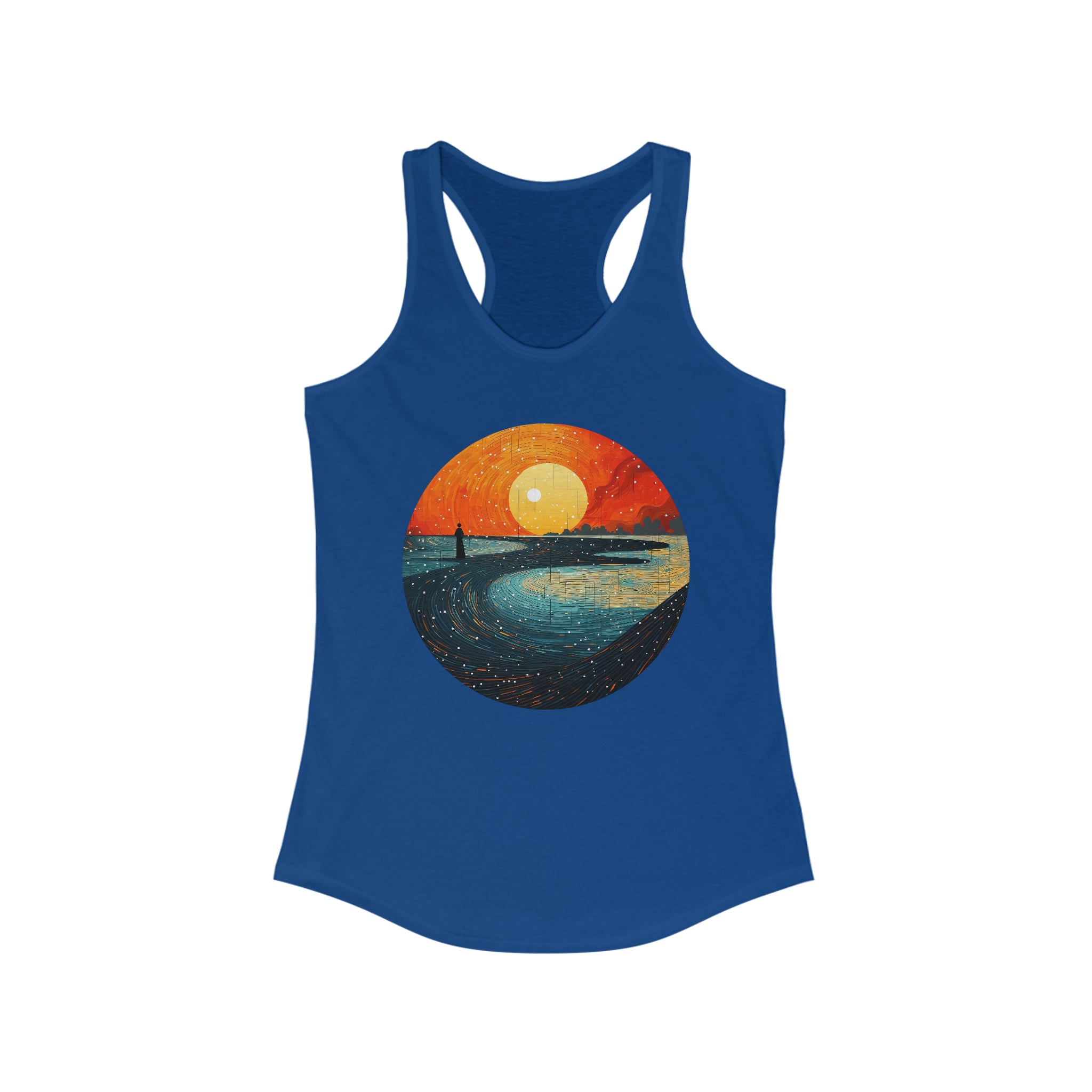 Women's Ideal Racerback Tank - Pointillism Designs 02