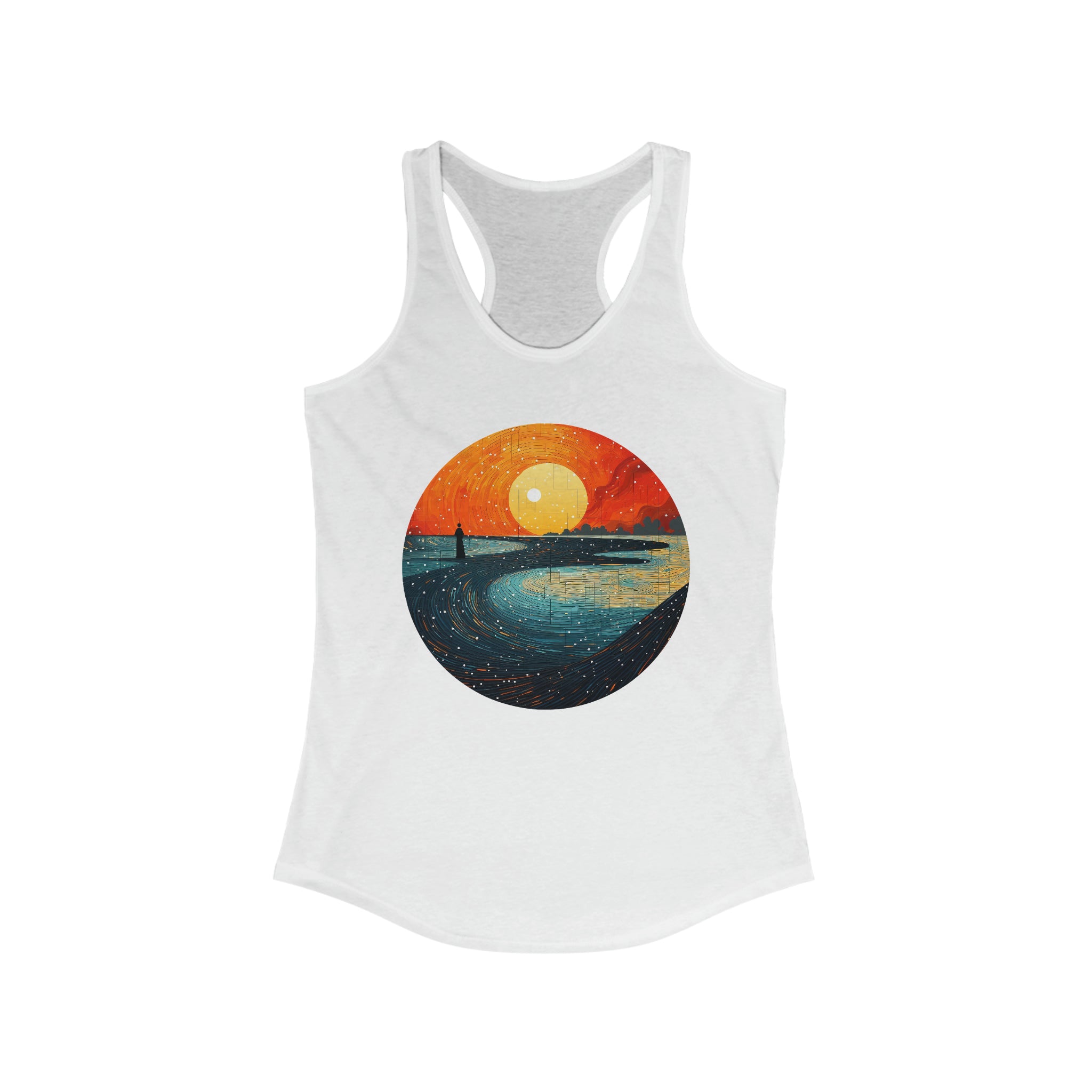 Women's Ideal Racerback Tank - Pointillism Designs 02