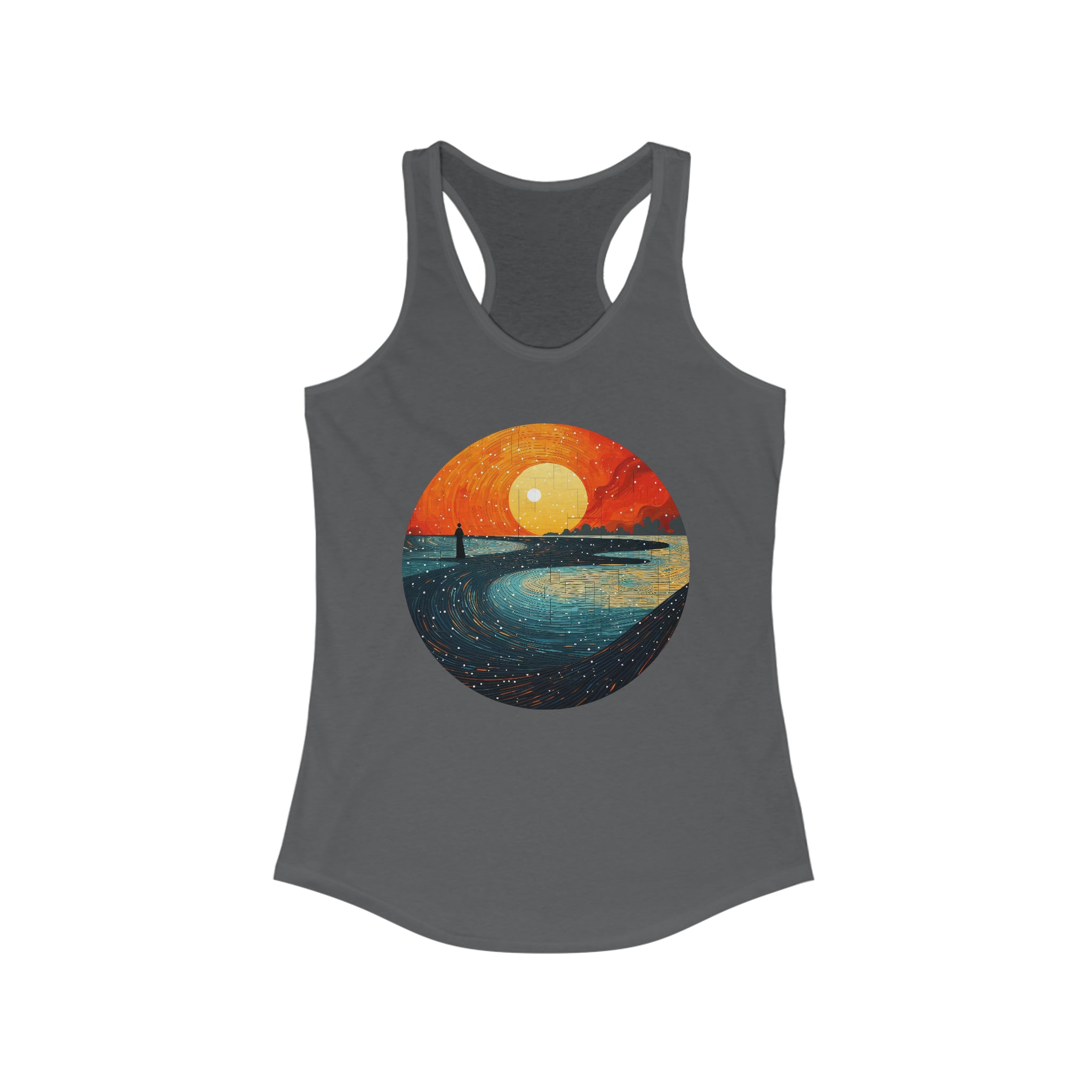 Women's Ideal Racerback Tank - Pointillism Designs 02