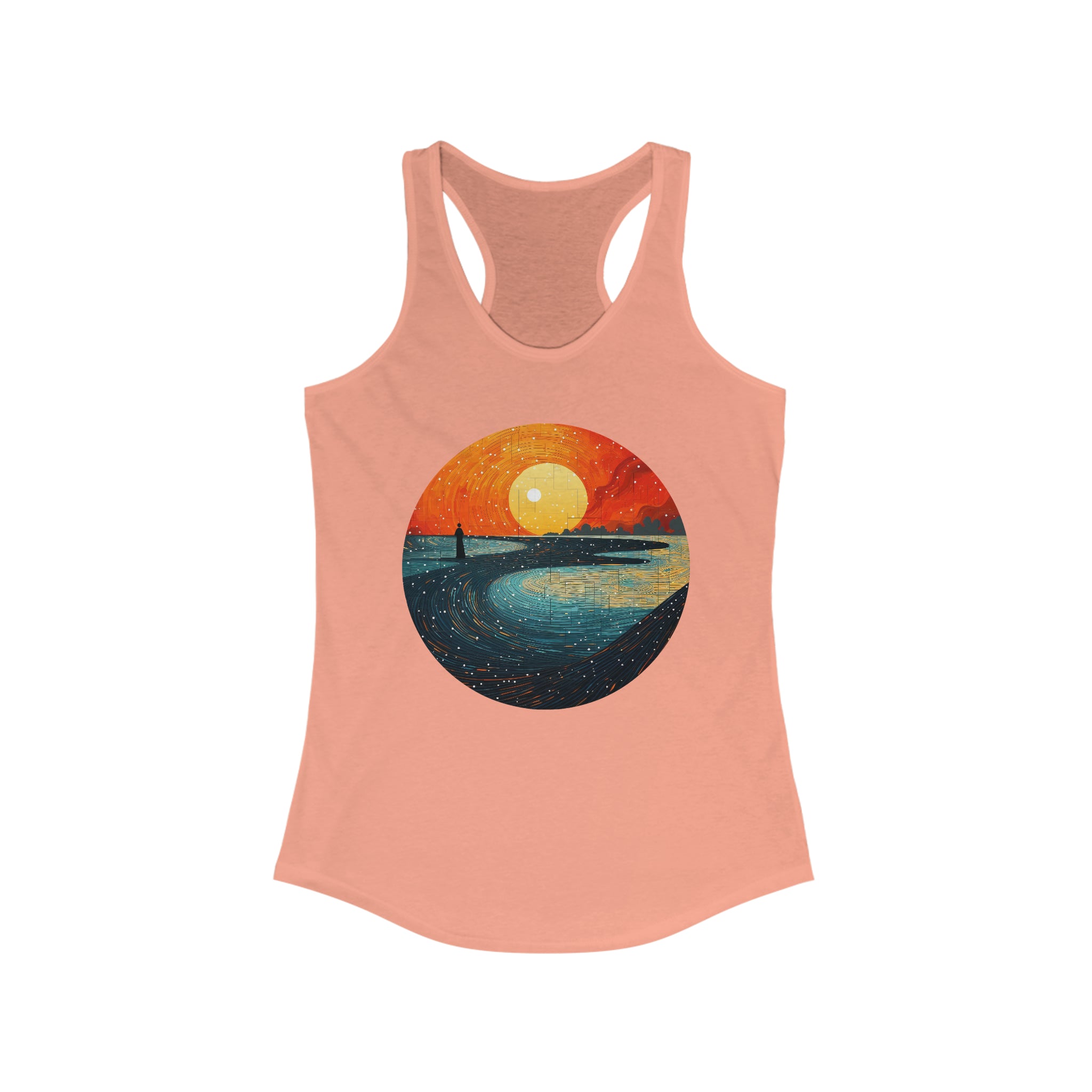 Women's Ideal Racerback Tank - Pointillism Designs 02