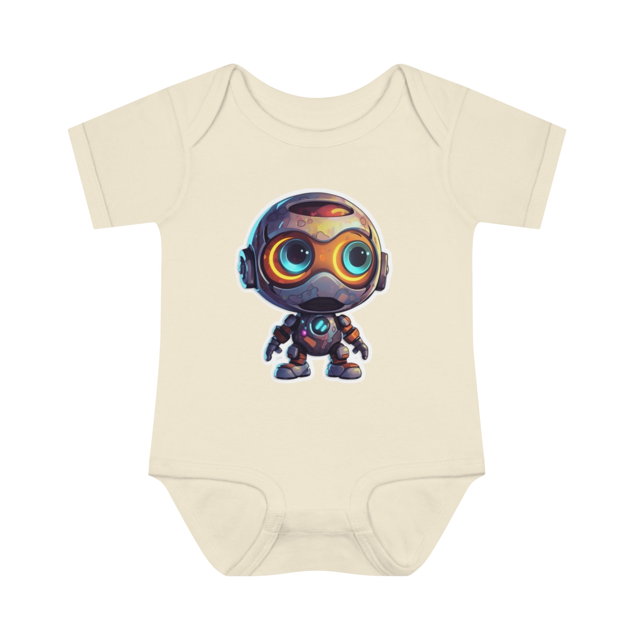 Infant Baby Rib Bodysuit - Chime, Robot Pop Art 06