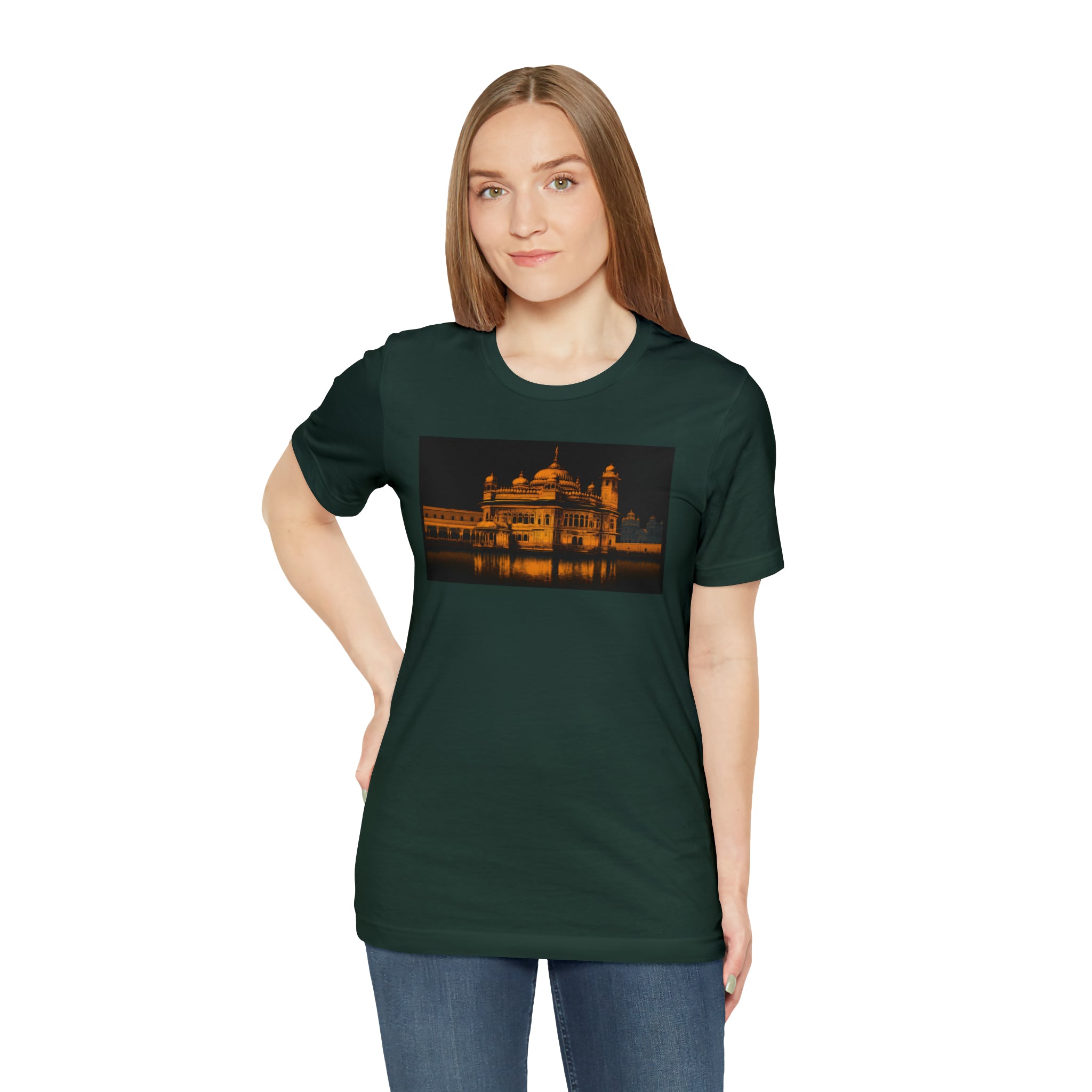 Unisex Jersey Short Sleeve Tee - Golden Temple, India