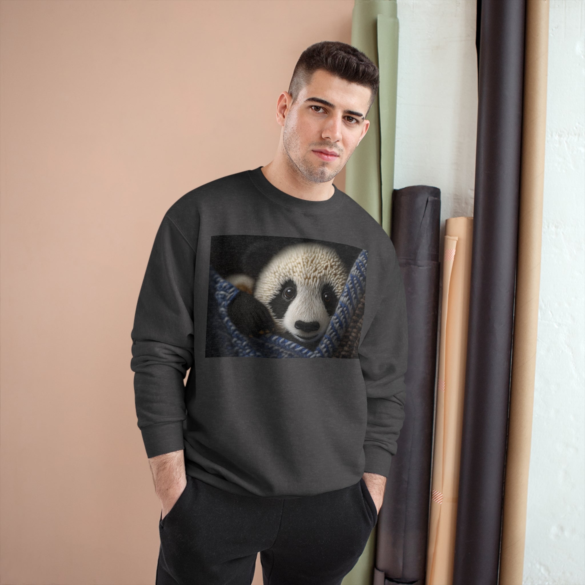 Champion Sweatshirt - Knit Animals, Giant Panda Cub