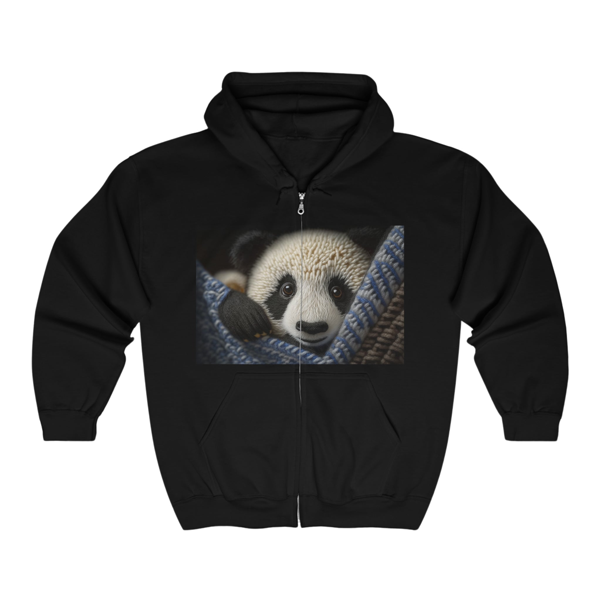 Unisex Heavy Blend™ Full Zip Hooded Sweatshirt - Baby Animals - Panda
