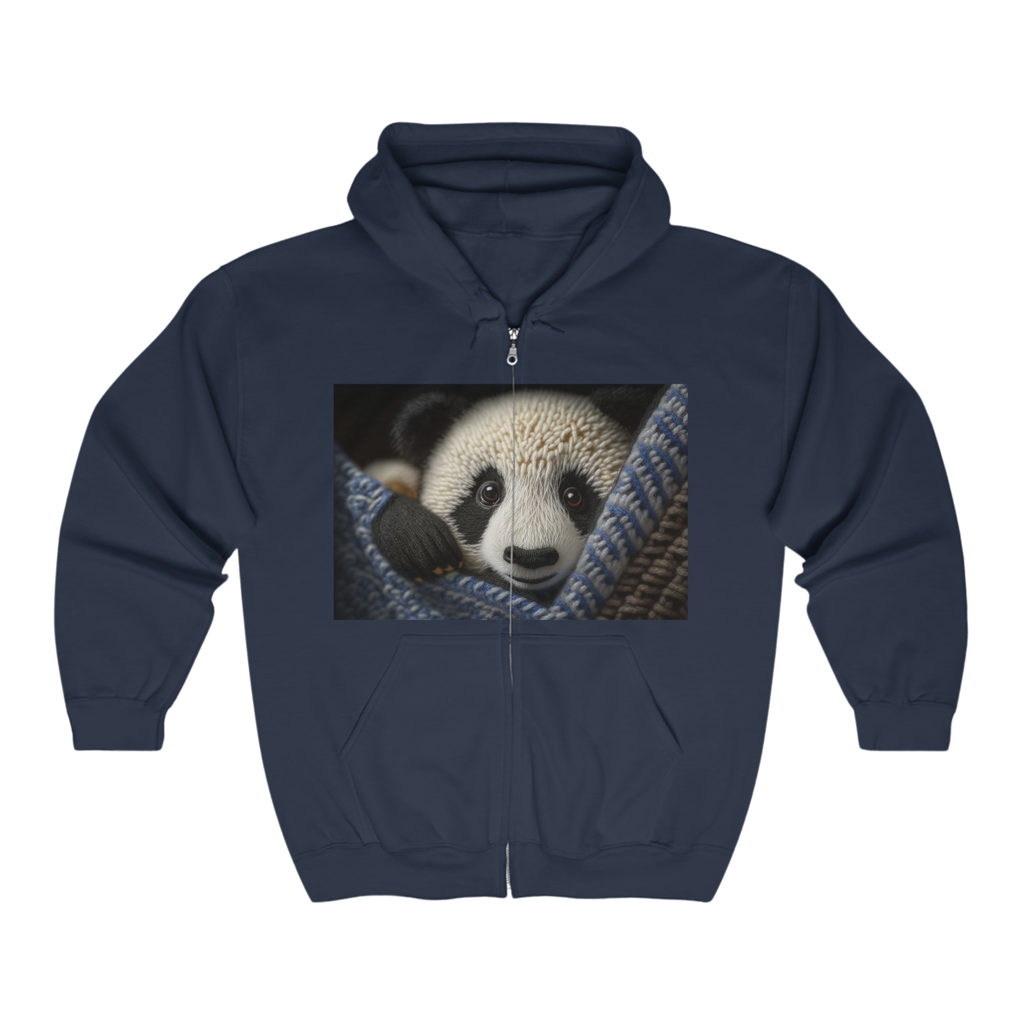 Unisex Heavy Blend™ Full Zip Hooded Sweatshirt - Baby Animals - Panda