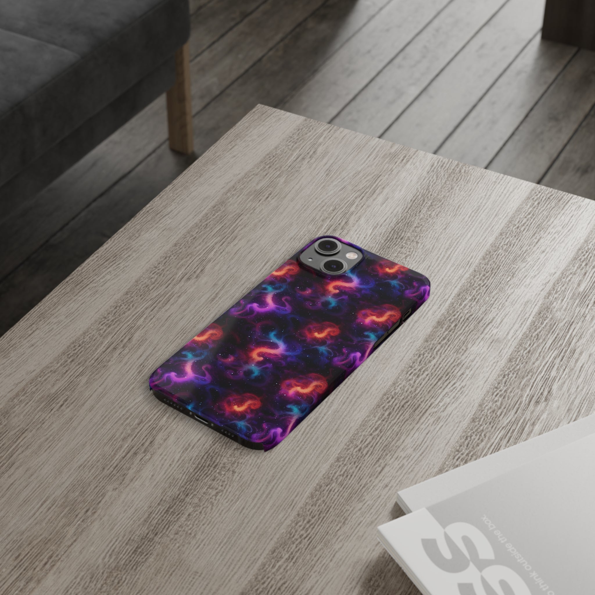 Slim Phone Cases (AOP) - Seamless Fantasy Galaxies 05