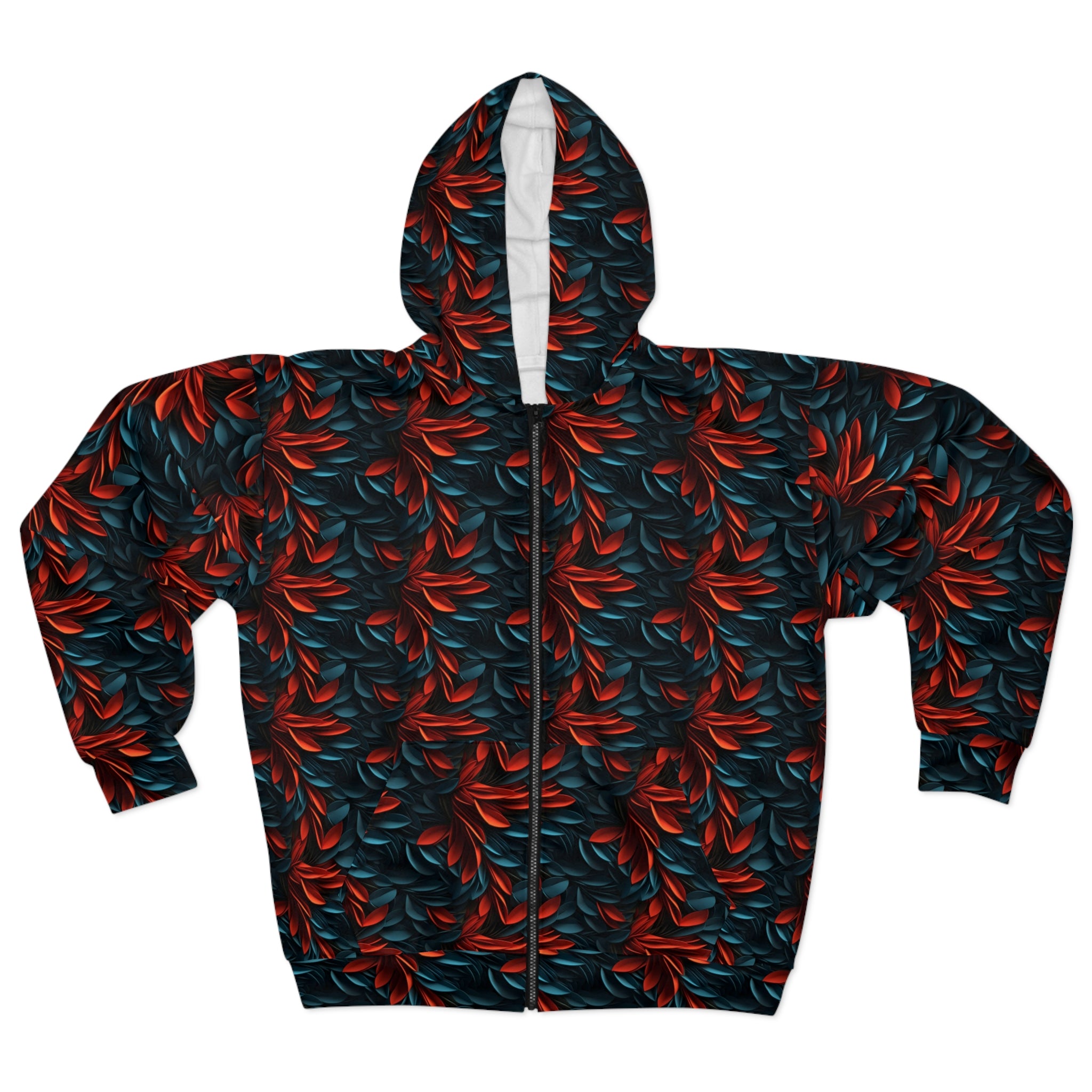 Unisex Zip Hoodie (AOP) - Vibrant Designs 04