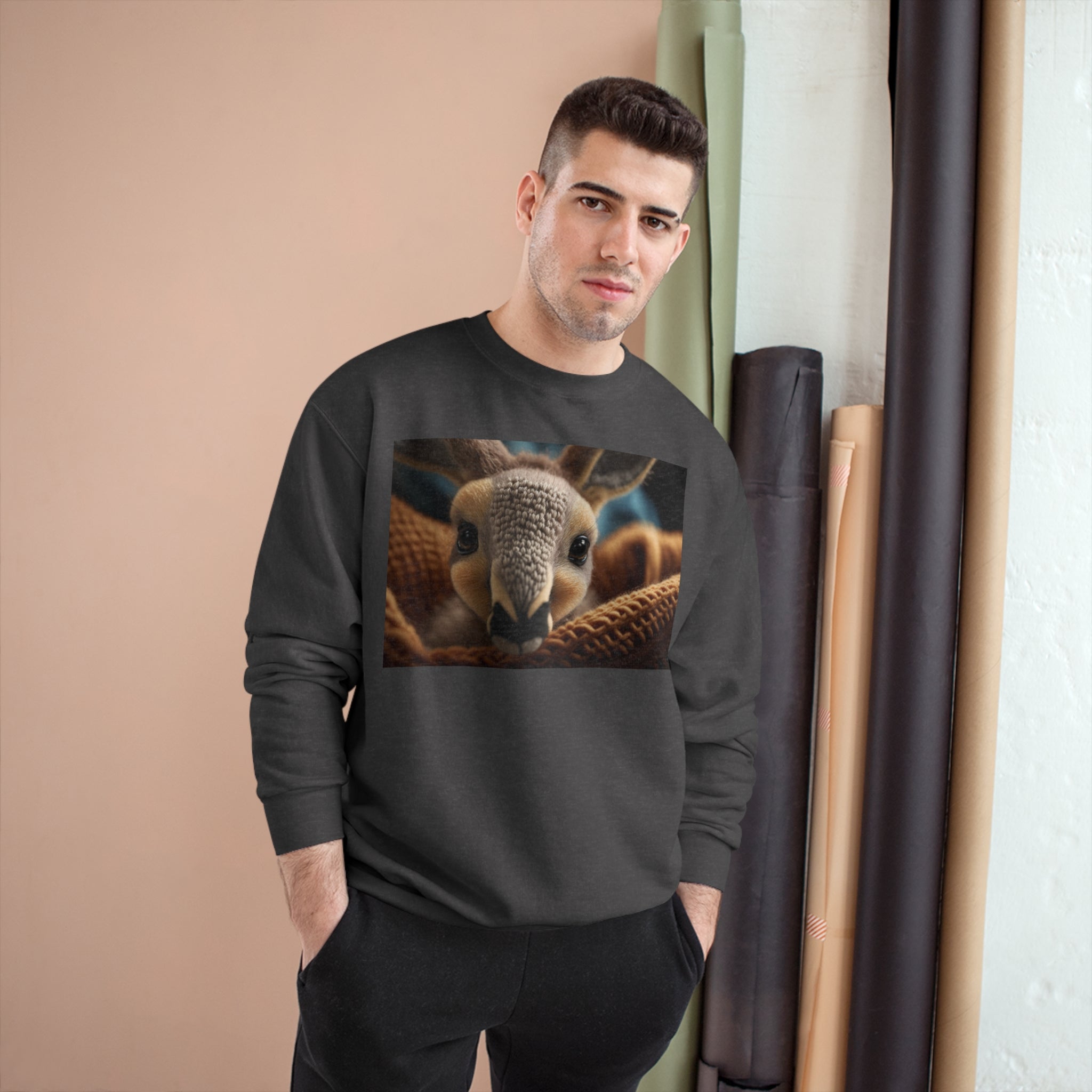 Champion Sweatshirt - Knit Animals, Kangaroo Joey