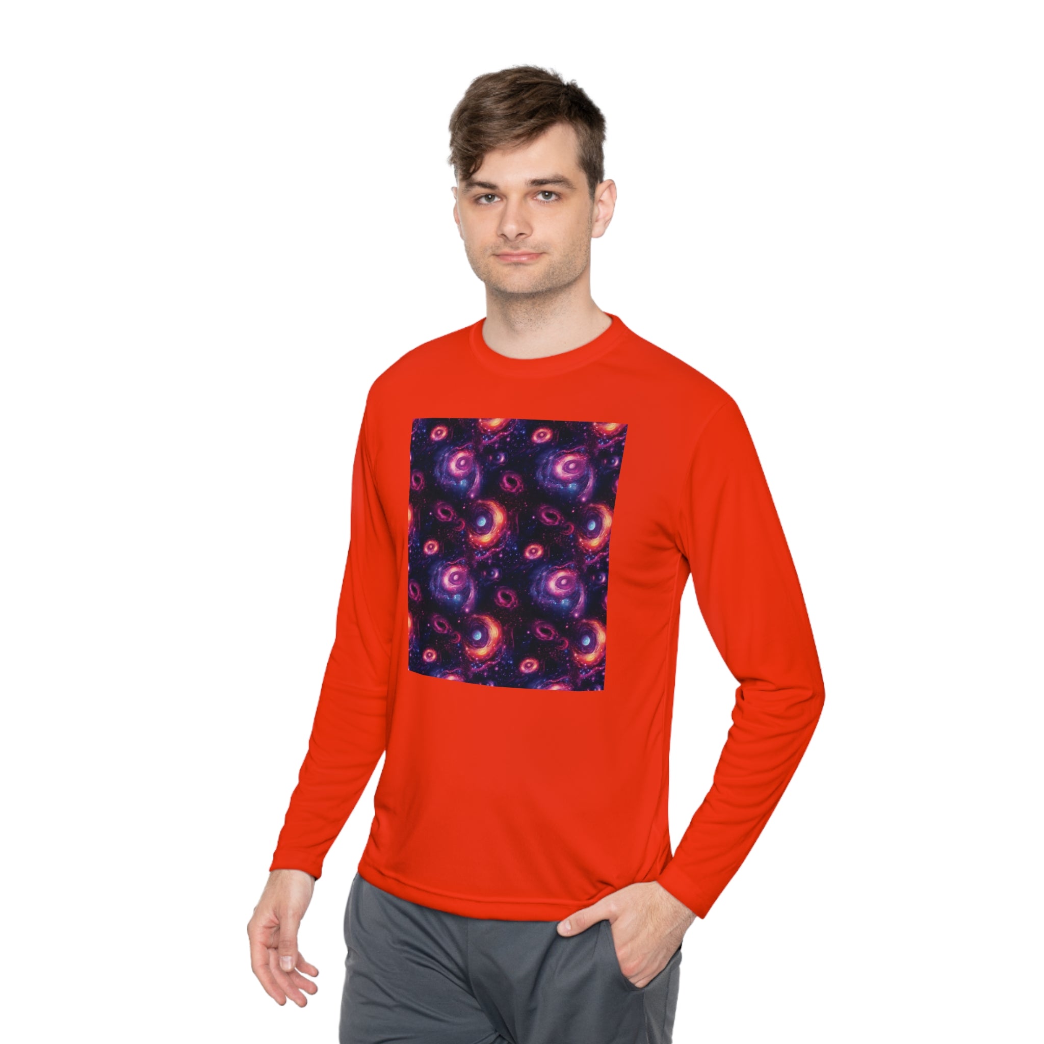 Unisex Lightweight Long Sleeve Tee (AOP) - Abstract Designs 02