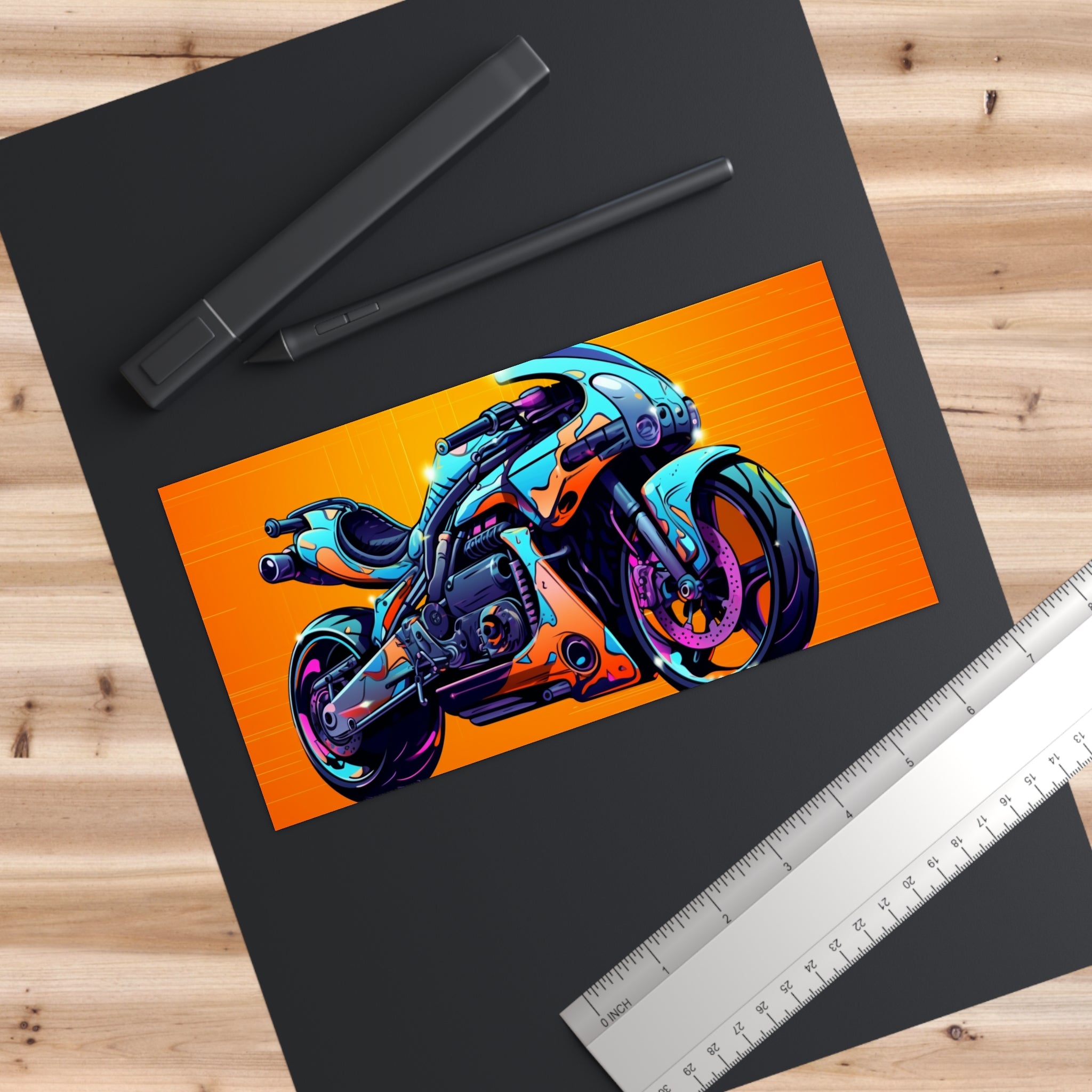 Bumper Stickers - Pop Art Designs, Motorcycle 08