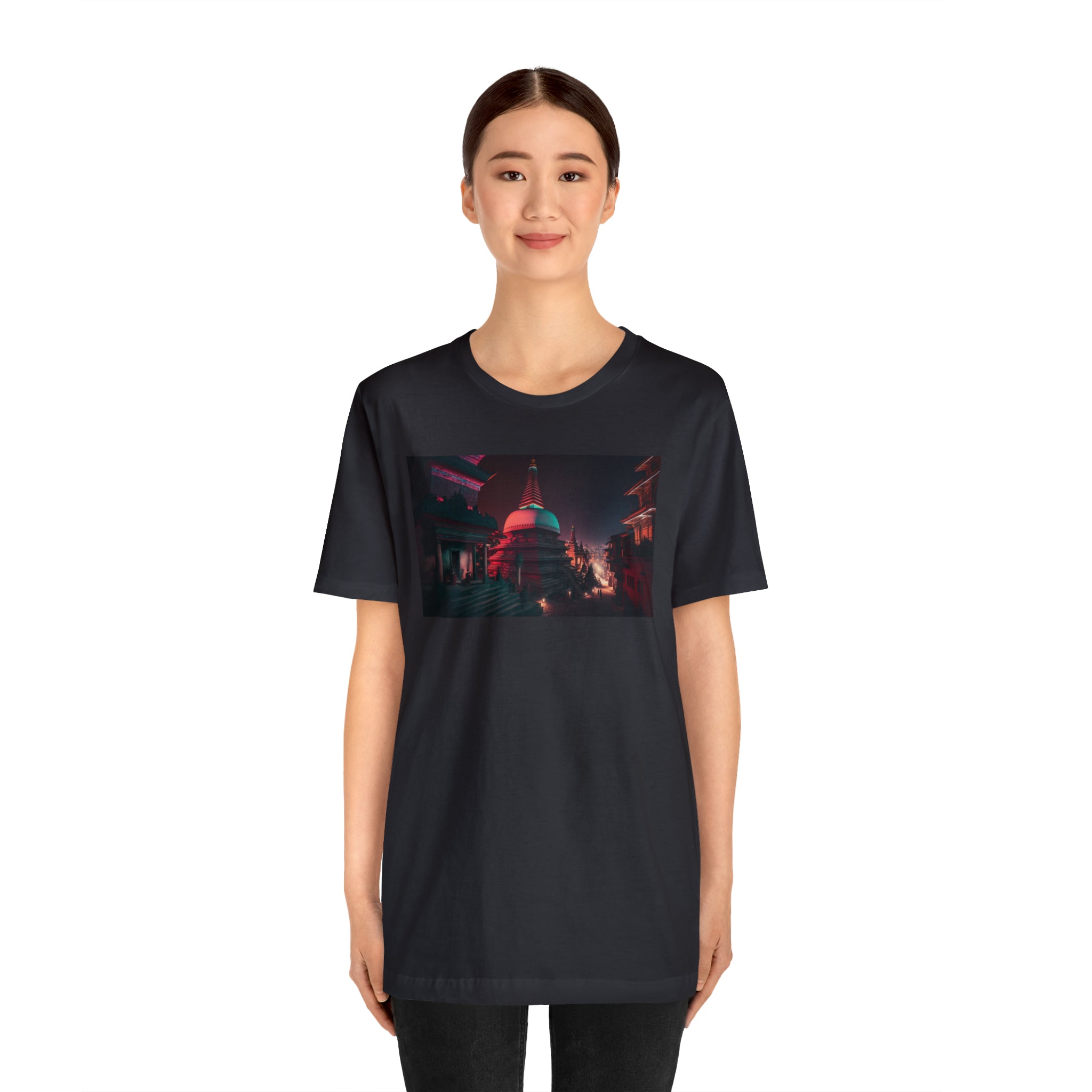 Unisex Jersey Short Sleeve Tee - Swayambhunath Temple, Nepal