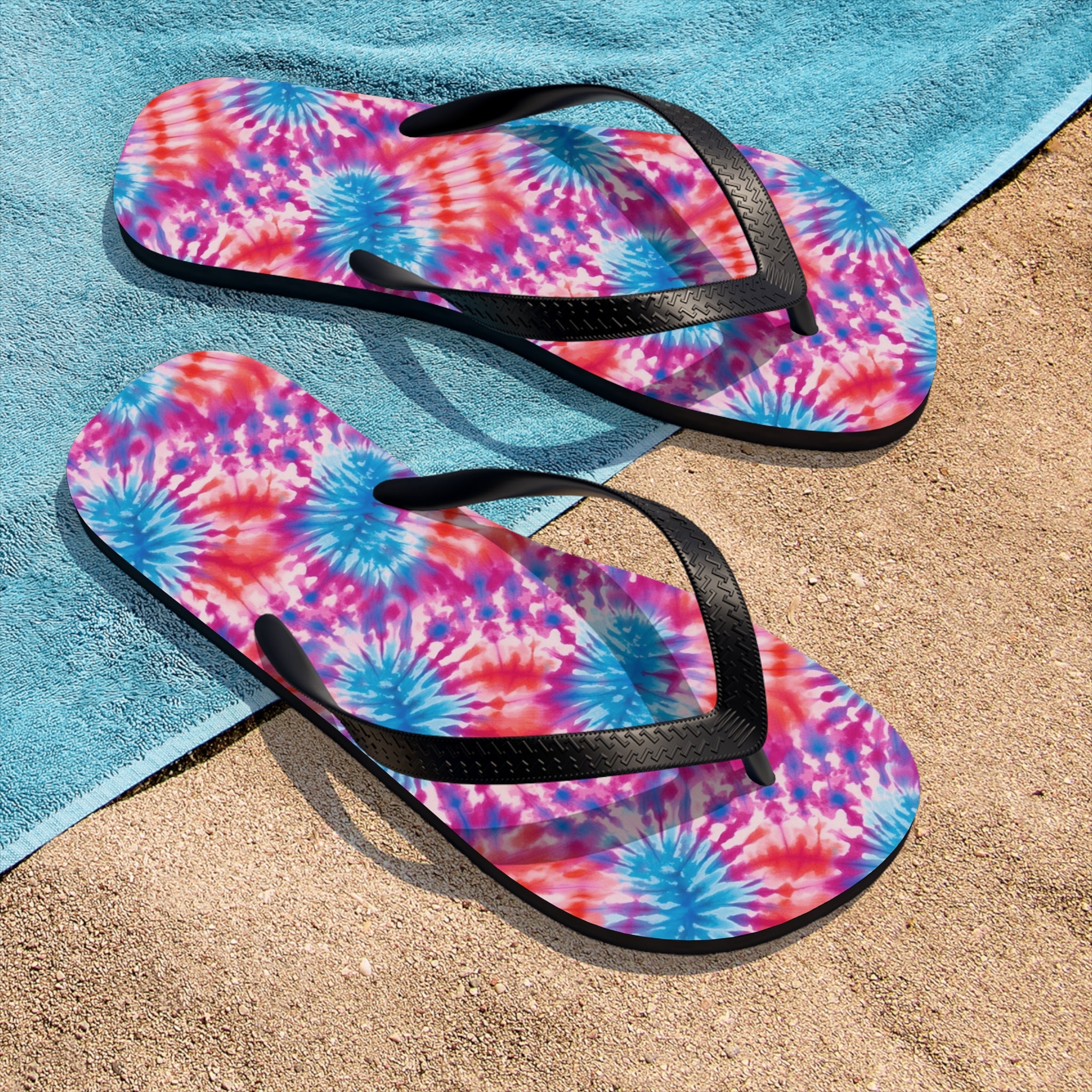 Unisex Flip-Flops (AOP) - Tie Dye Designs 04