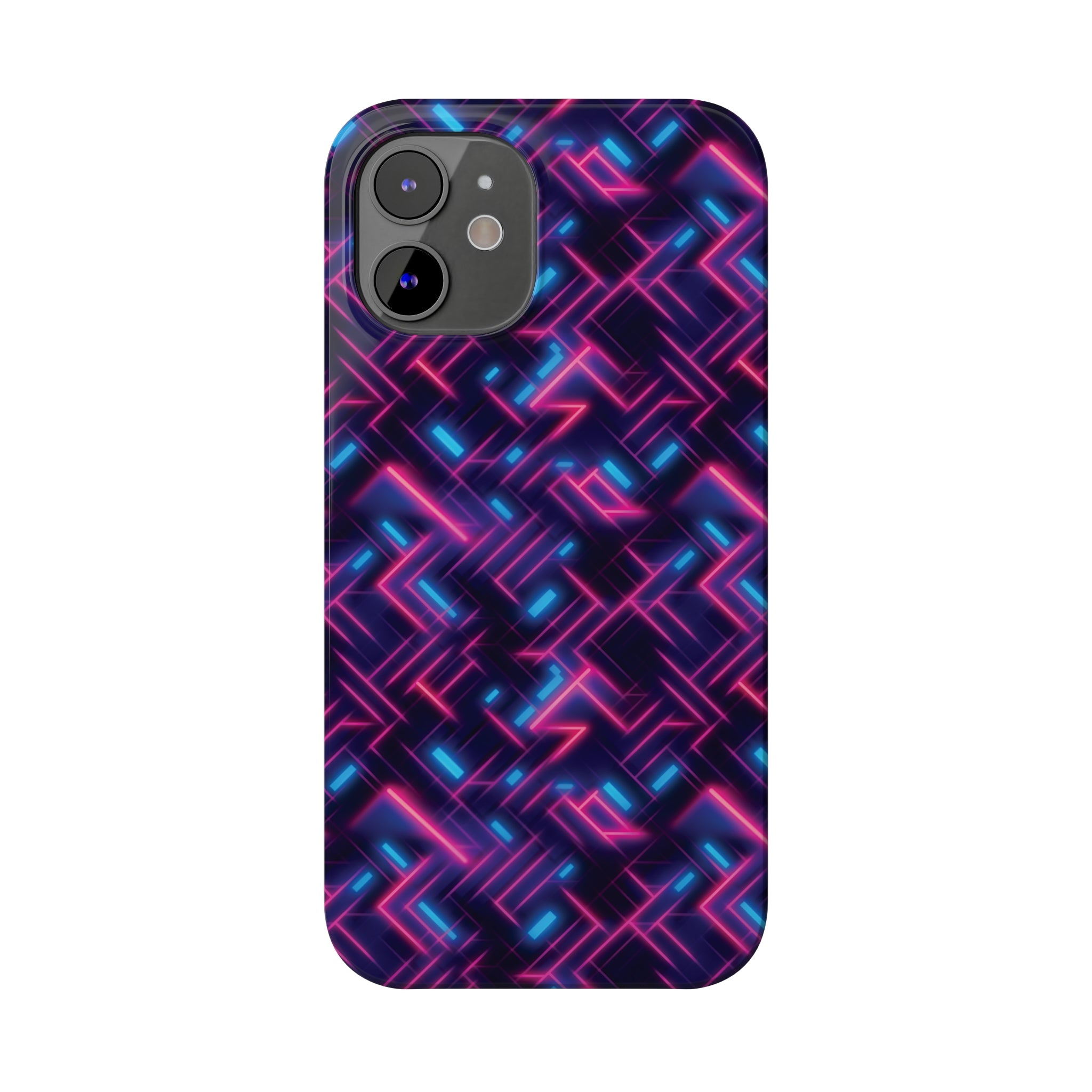 Slim Phone Cases (AOP) - Seamless Synthwave Designs 02