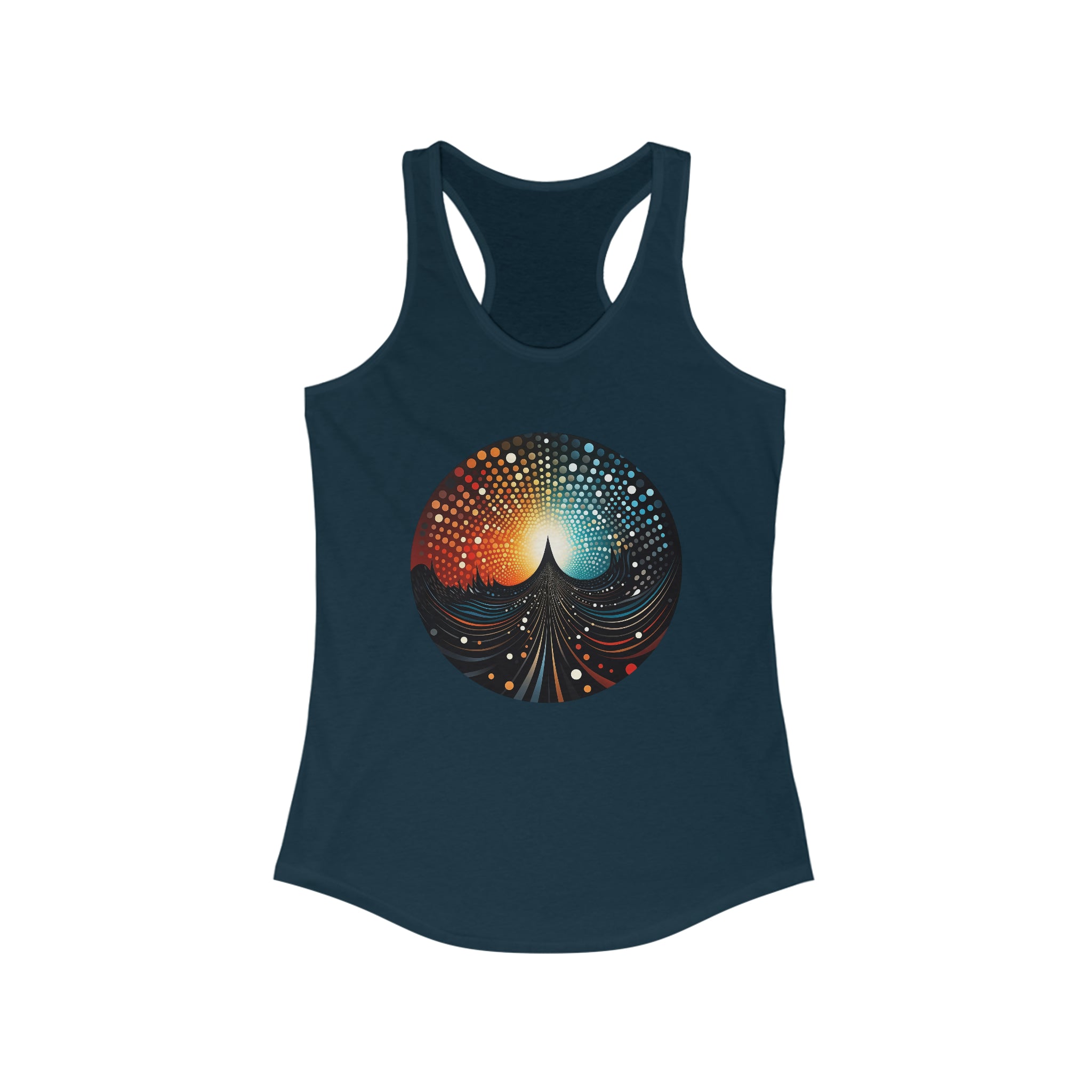 Women's Ideal Racerback Tank - Pointillism Designs 19