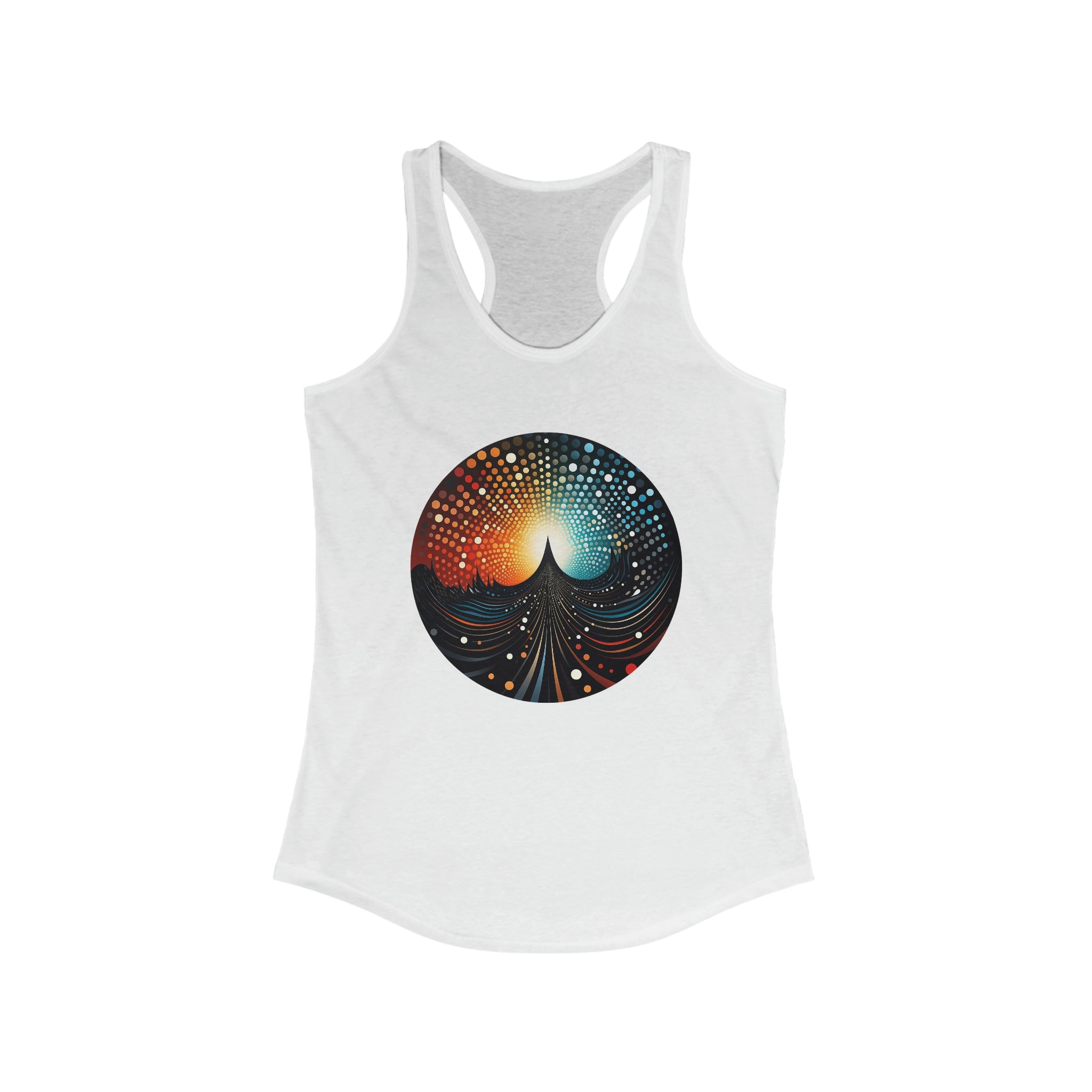 Women's Ideal Racerback Tank - Pointillism Designs 19