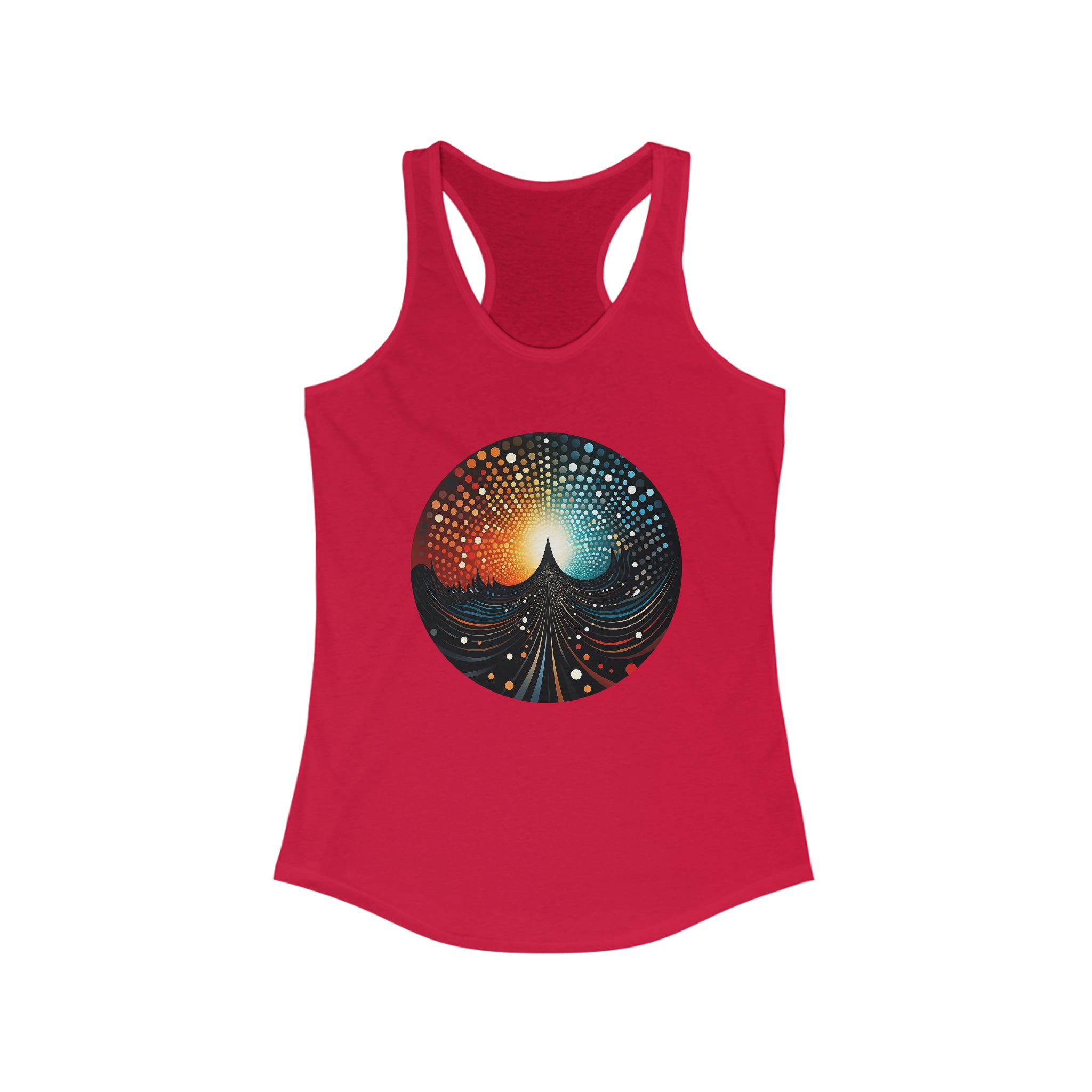 Women's Ideal Racerback Tank - Pointillism Designs 19