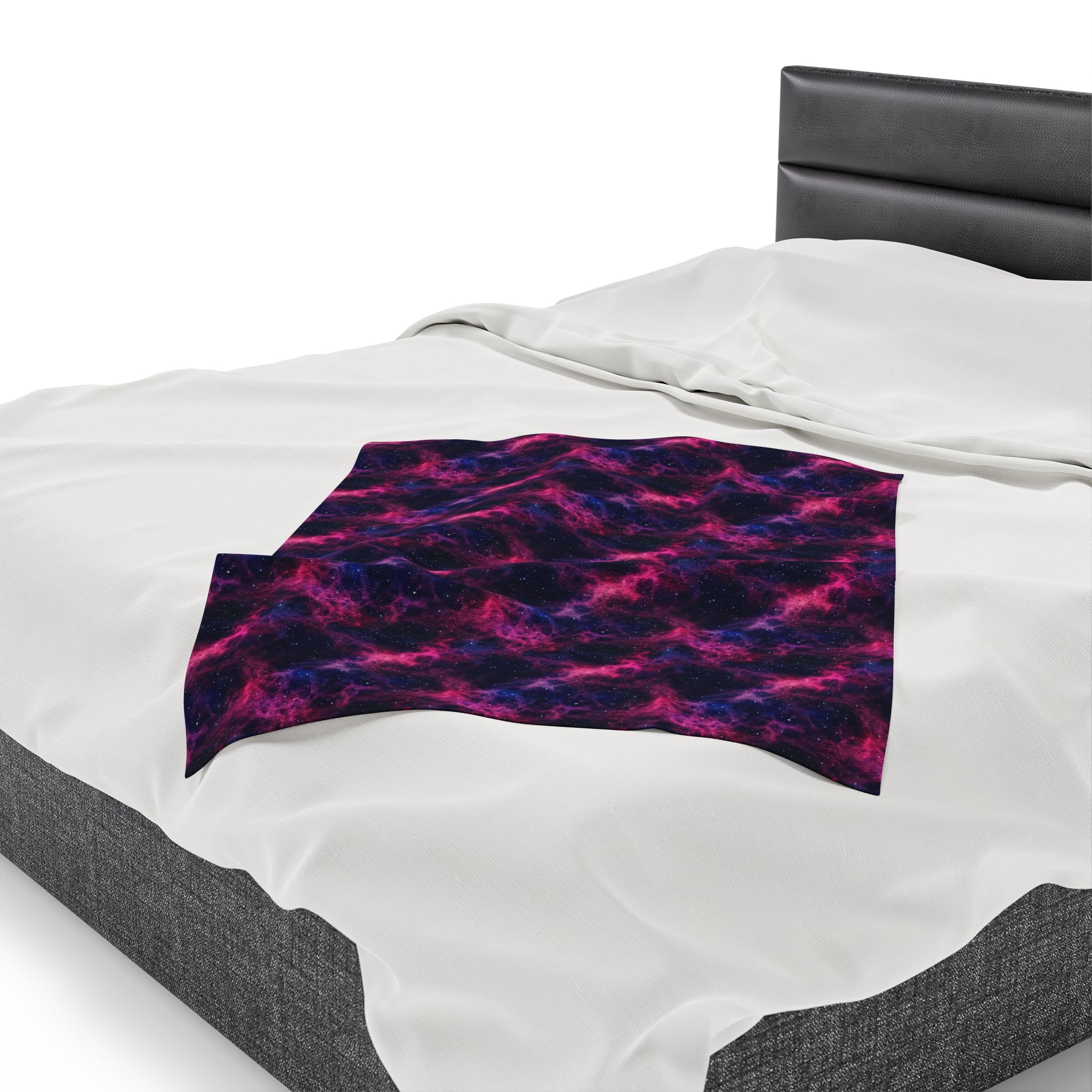 Velveteen Plush Blanket (AOP) - Fantasy Galaxies 02