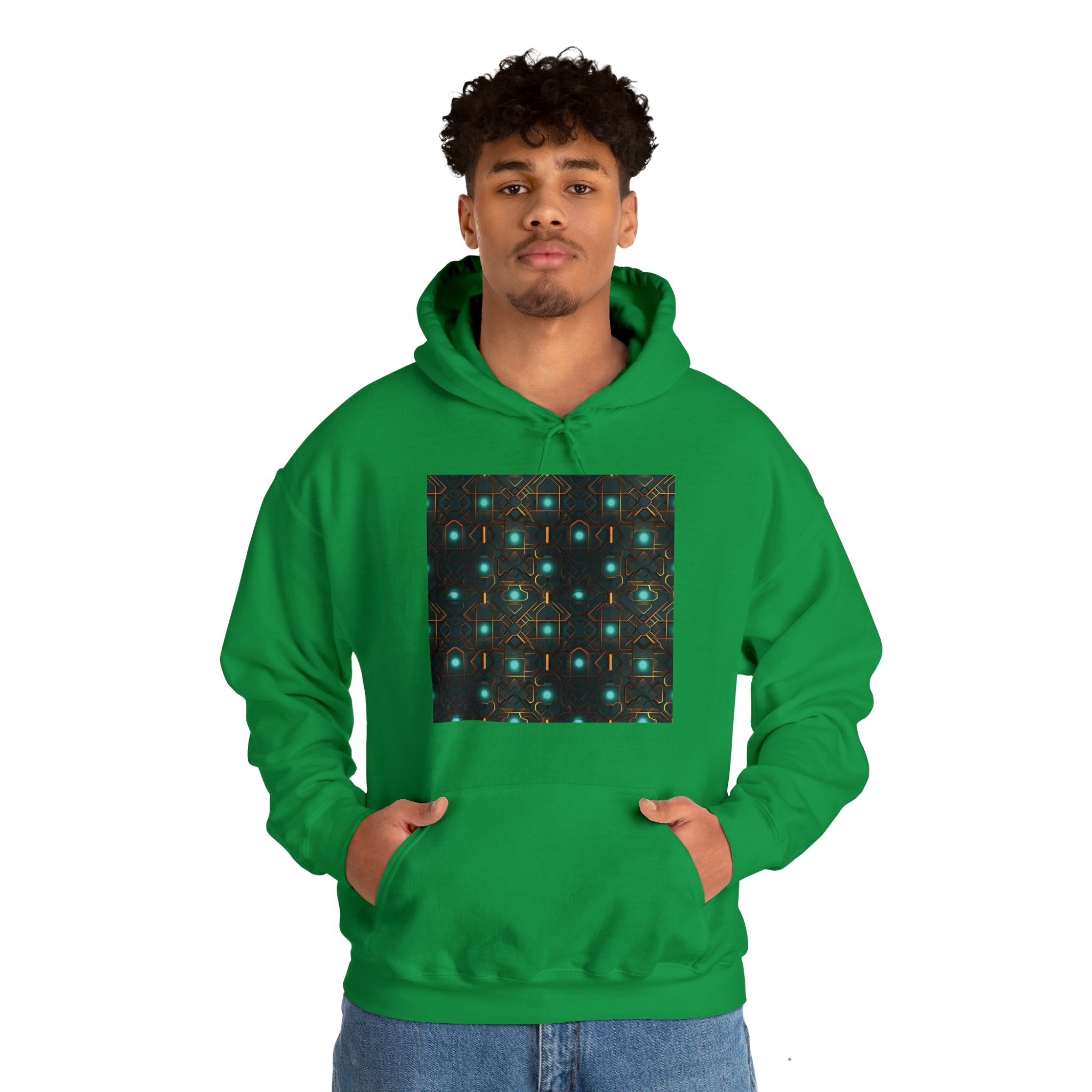 Unisex Heavy Blend™ Hooded Sweatshirt - Abstract Neon Designs 09