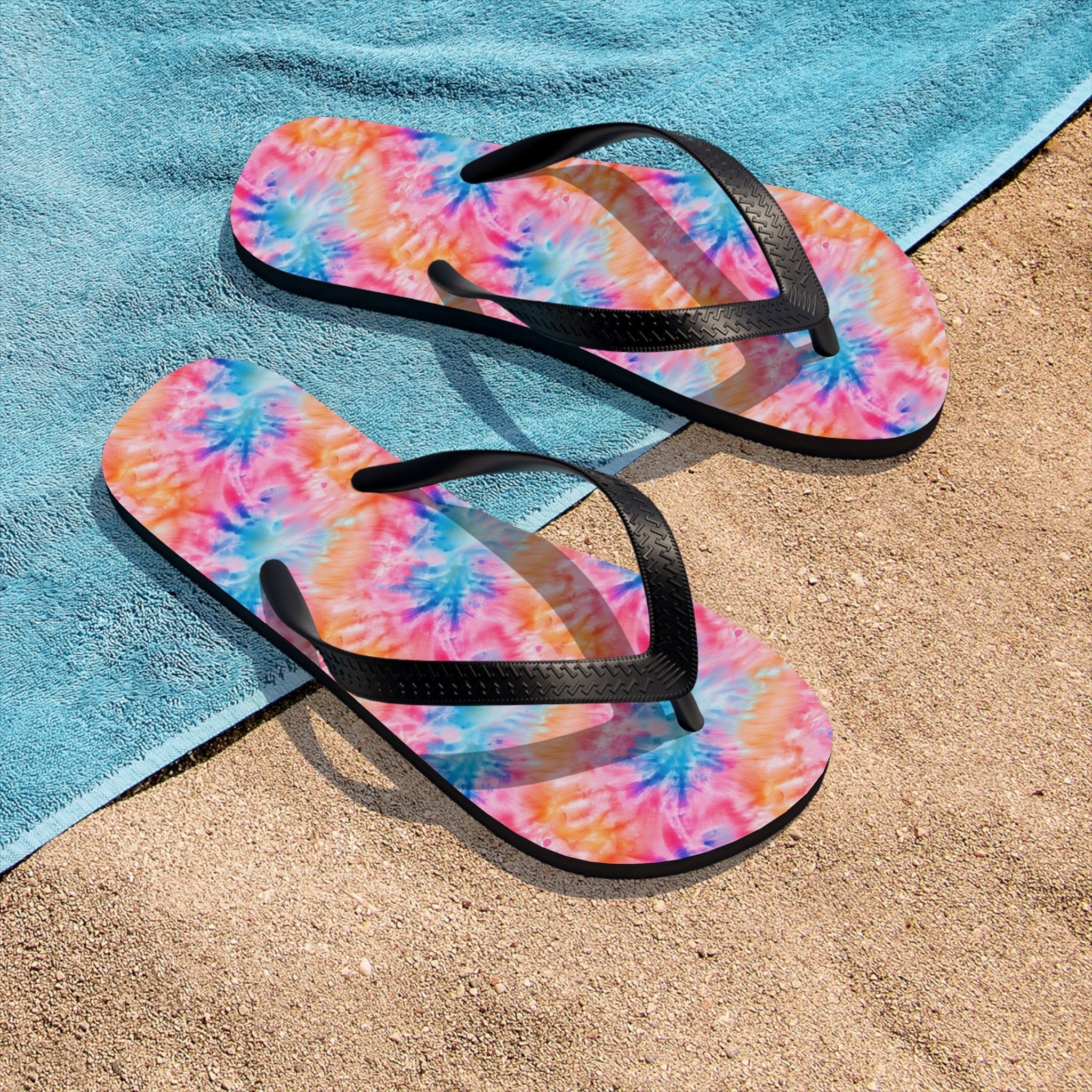 Unisex Flip-Flops (AOP) - Tie Dye Designs 01