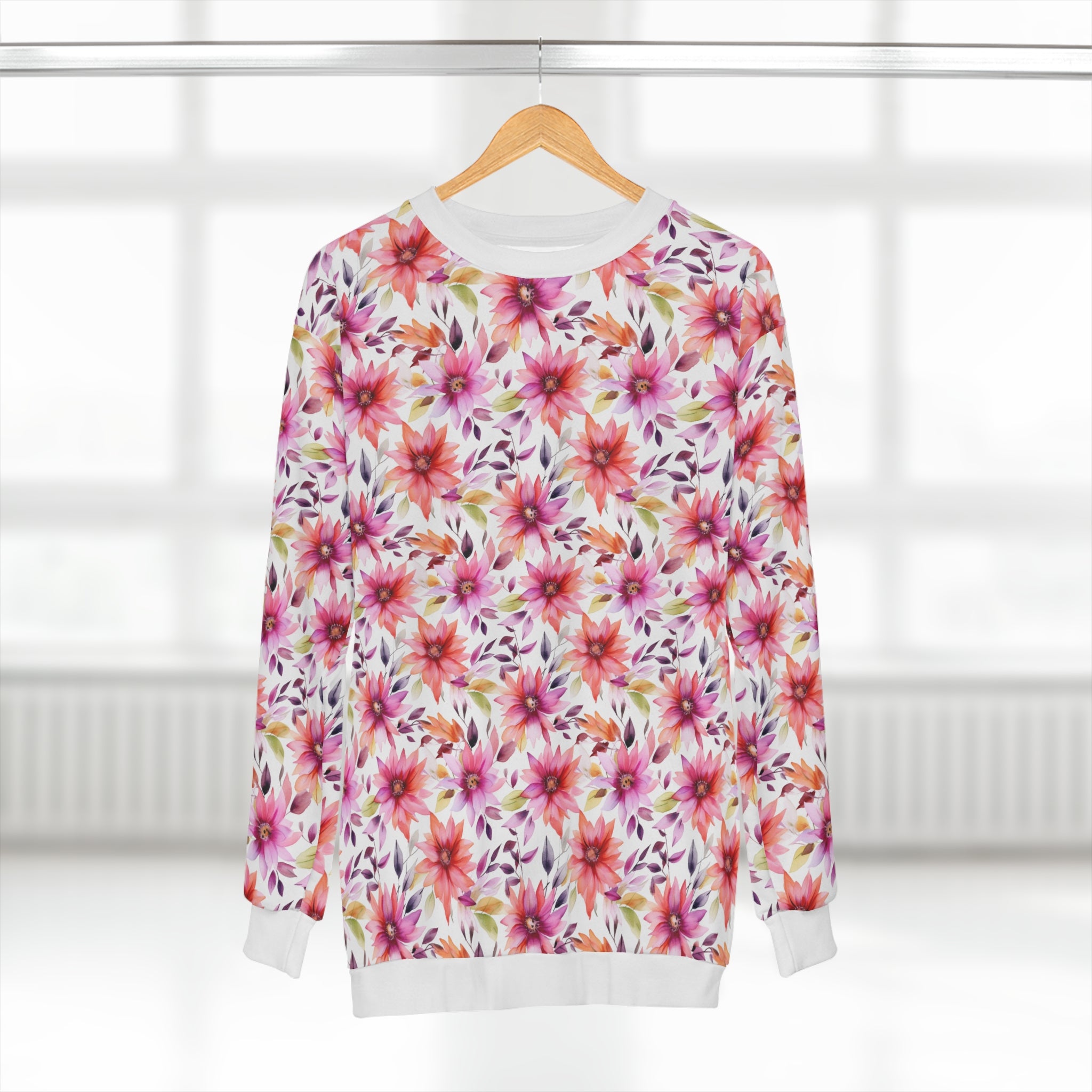 Unisex Sweatshirt (AOP) - Seamless Watercolor Designs 01