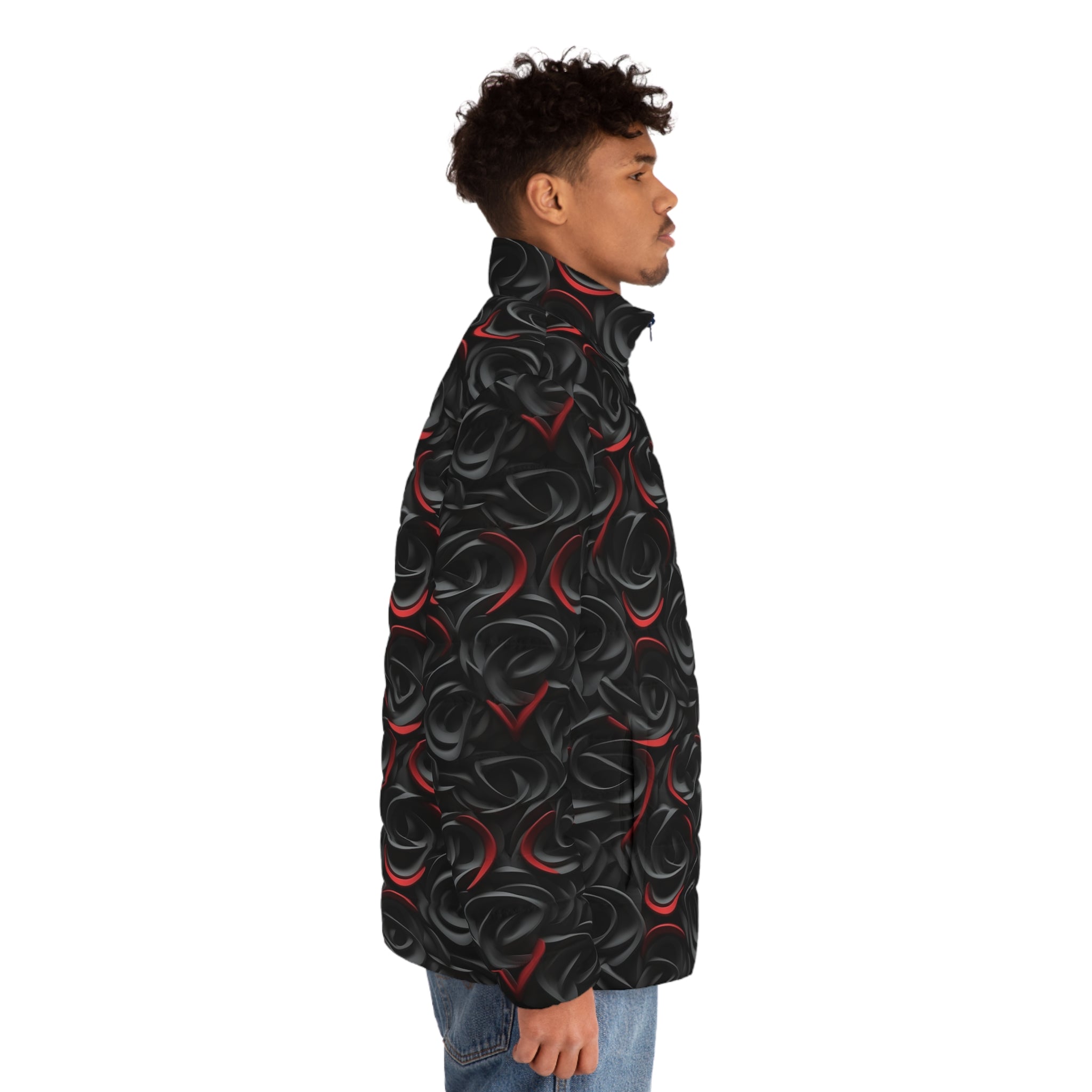 Men's Puffer Jacket (AOP) - Abstract Designs 15