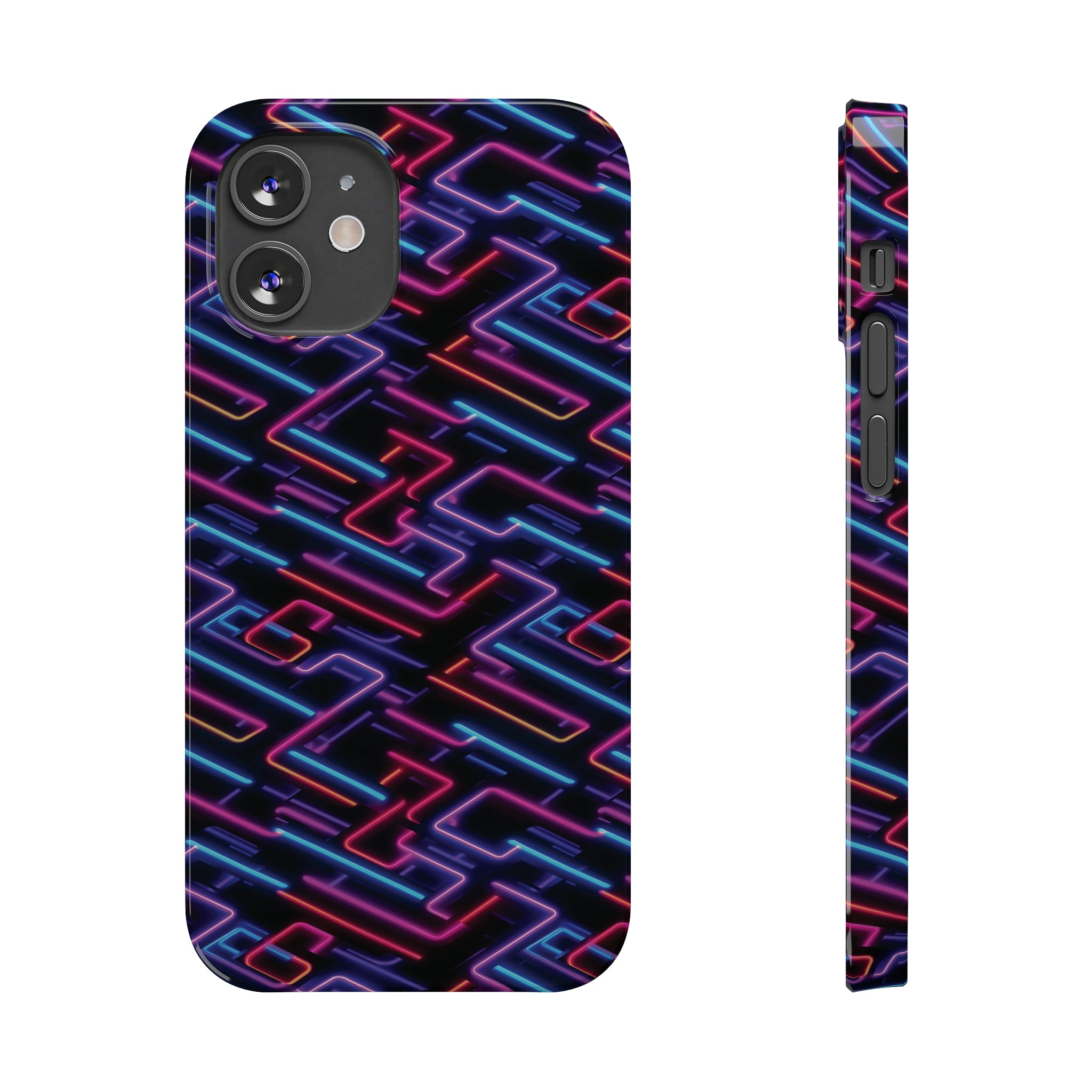 Slim Phone Cases (AOP) - Seamless Neon Designs 01