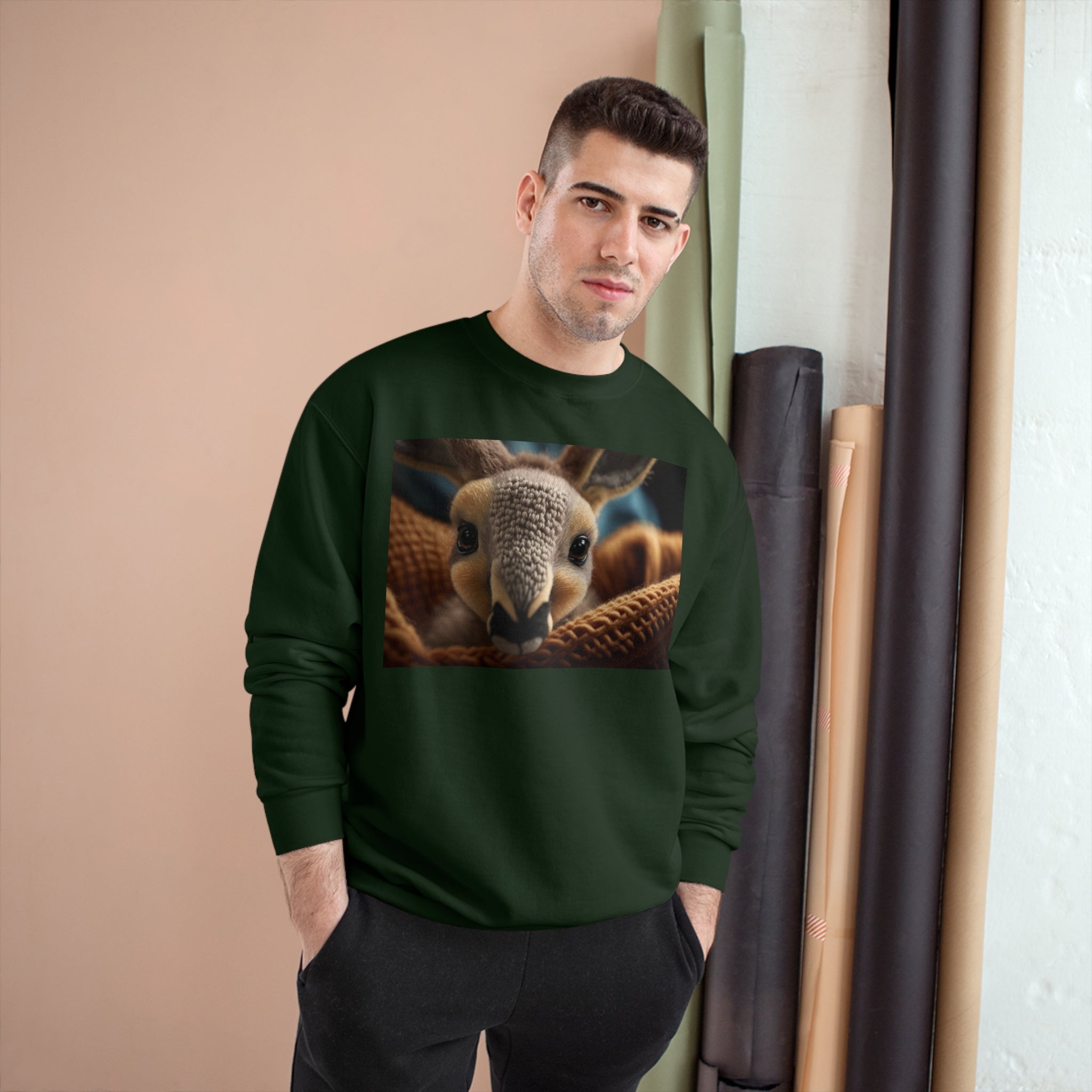 Champion Sweatshirt - Knit Animals, Kangaroo Joey