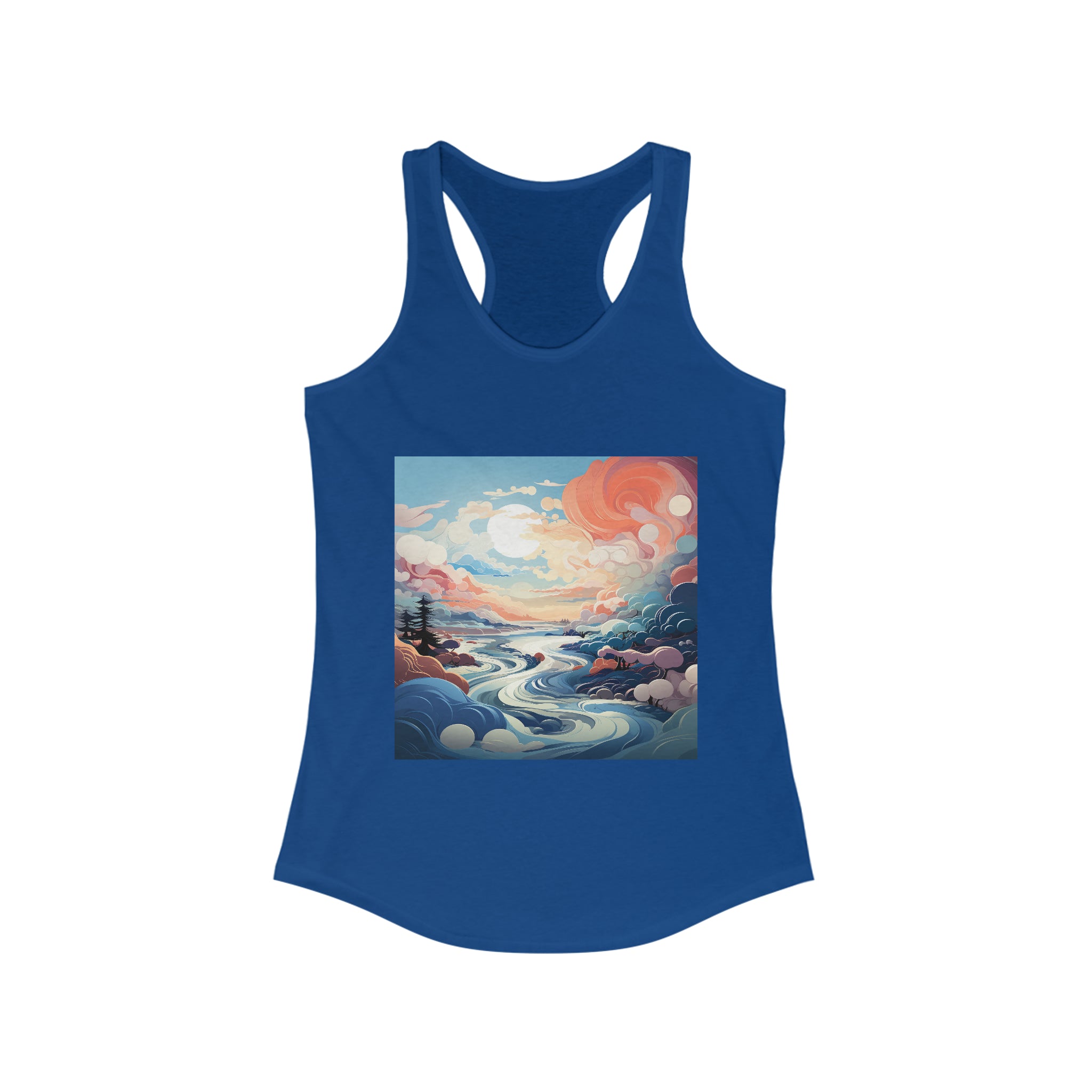 Women's Ideal Racerback Tank - Vector Art Design 34