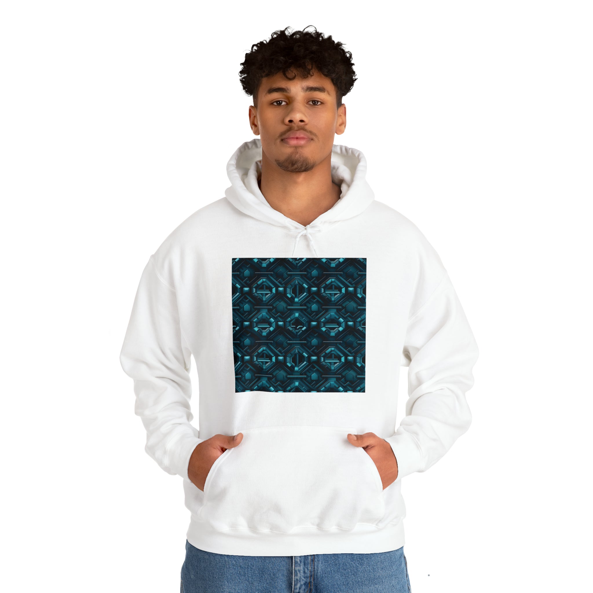 Unisex Heavy Blend™ Hooded Sweatshirt - Abstract Neon Designs 08