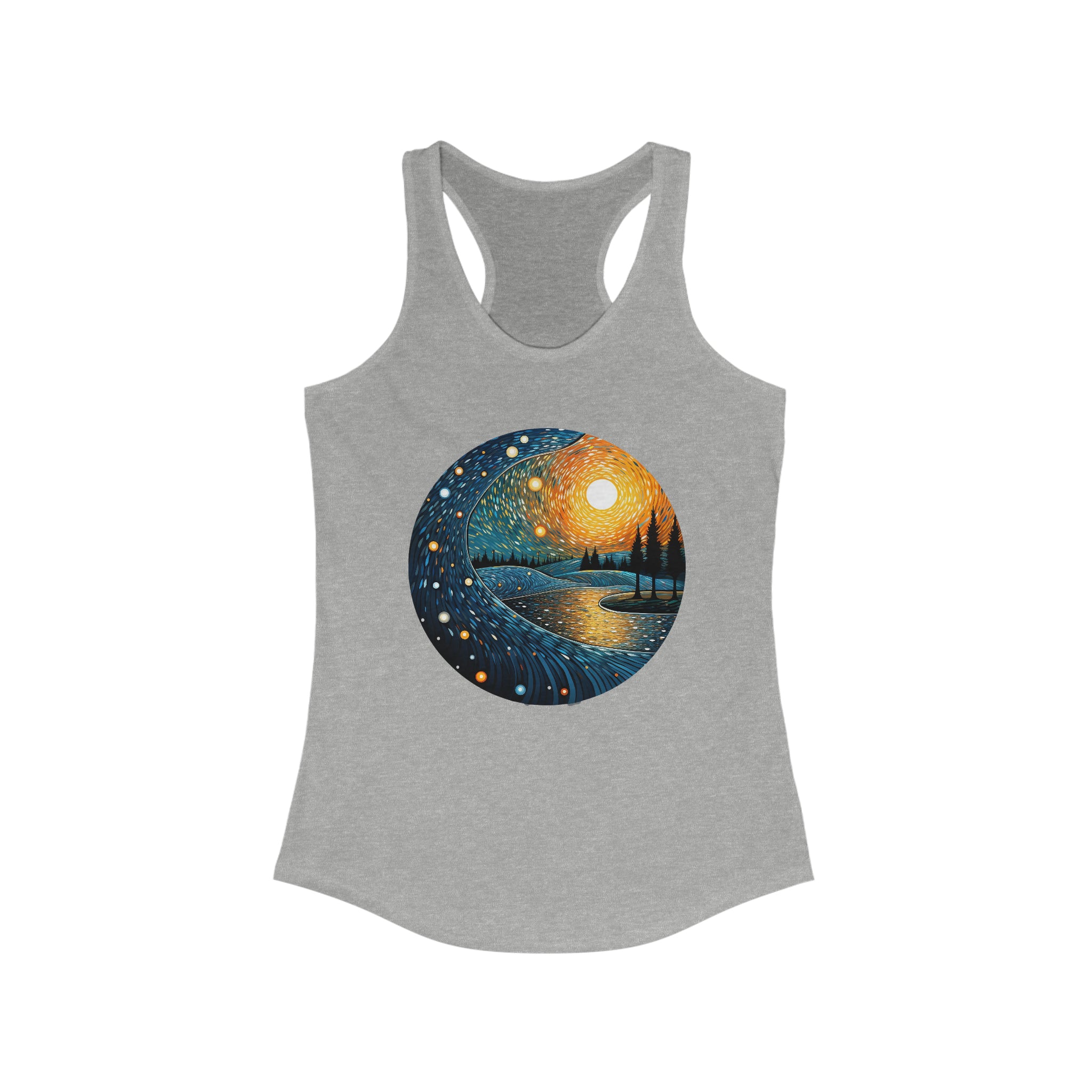 Women's Ideal Racerback Tank - Pointillism Designs 12