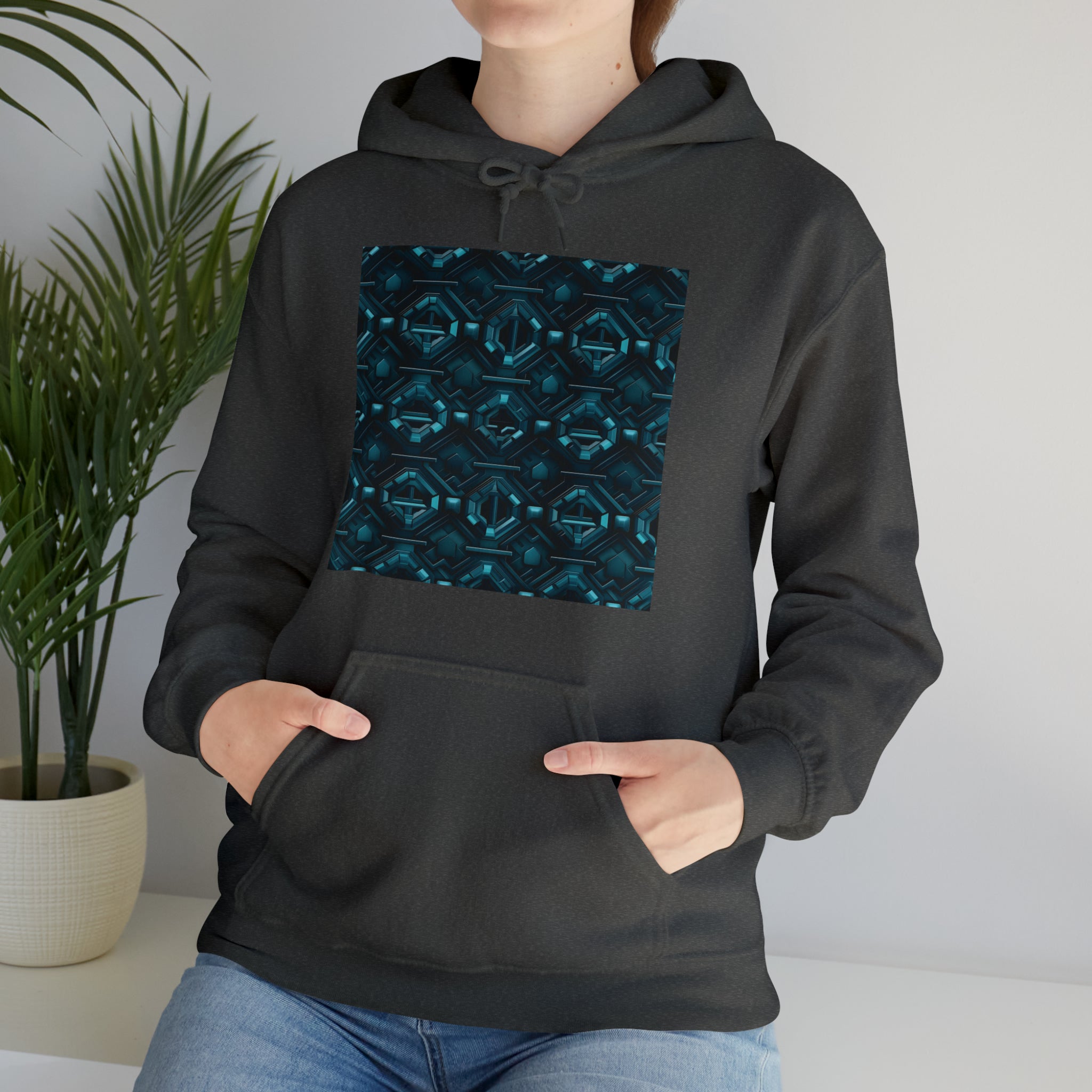 Unisex Heavy Blend™ Hooded Sweatshirt - Abstract Neon Designs 08