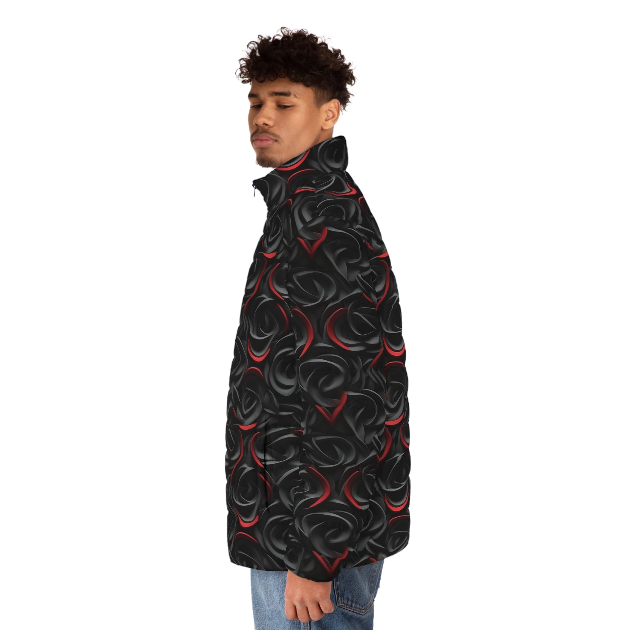 Men's Puffer Jacket (AOP) - Abstract Designs 15