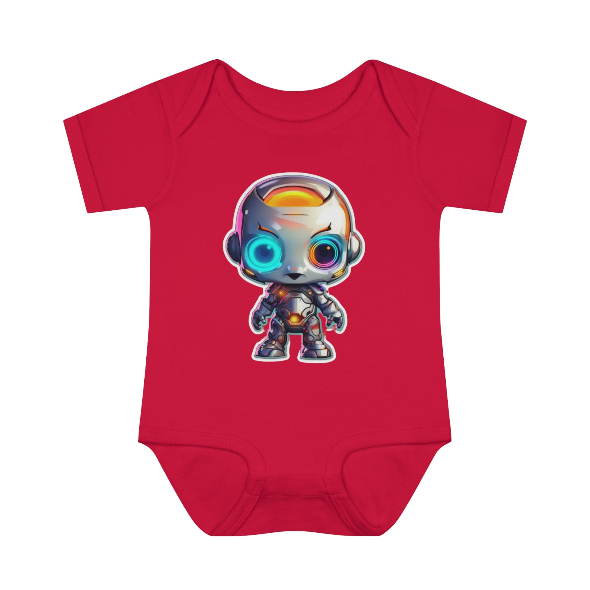 Infant Baby Rib Bodysuit - Bumble, Robot Pop Art 04