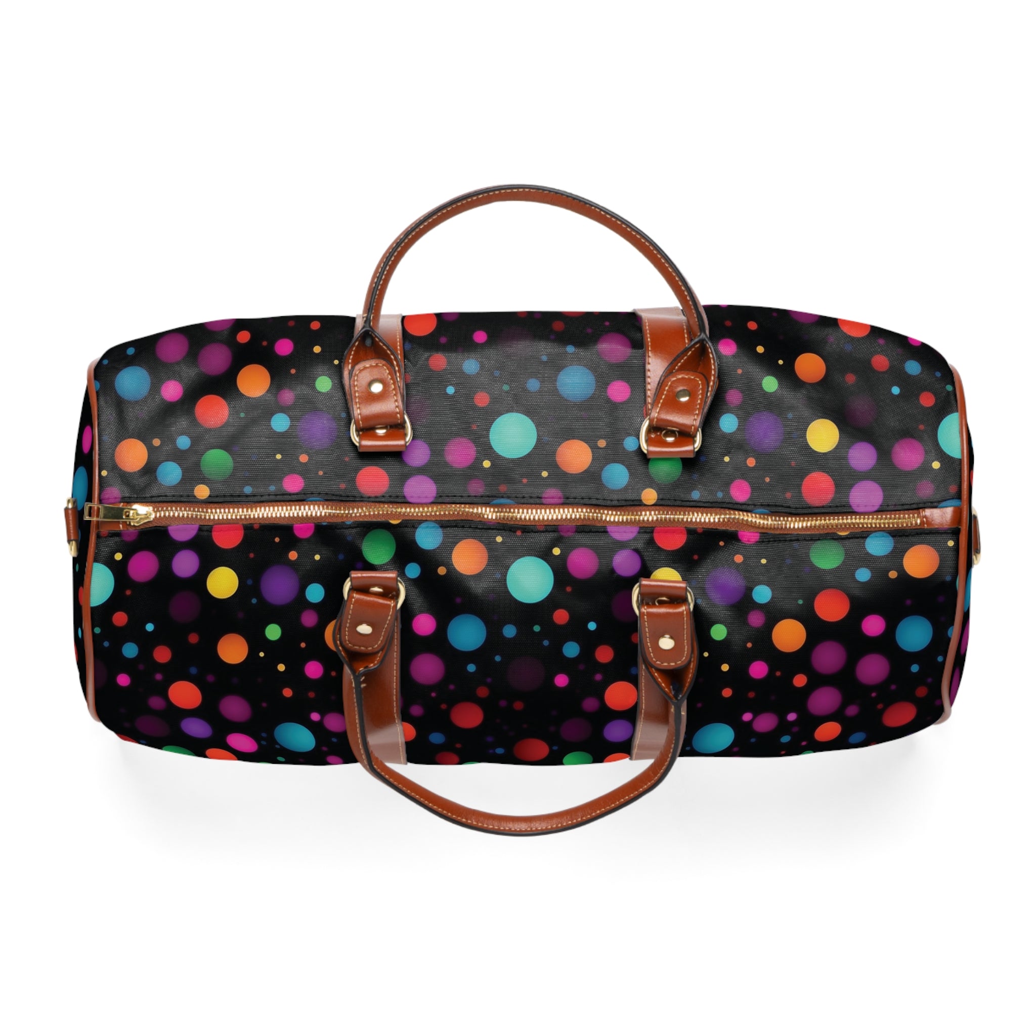 Waterproof Travel Bag (AOP) - Polka Dots Design 07