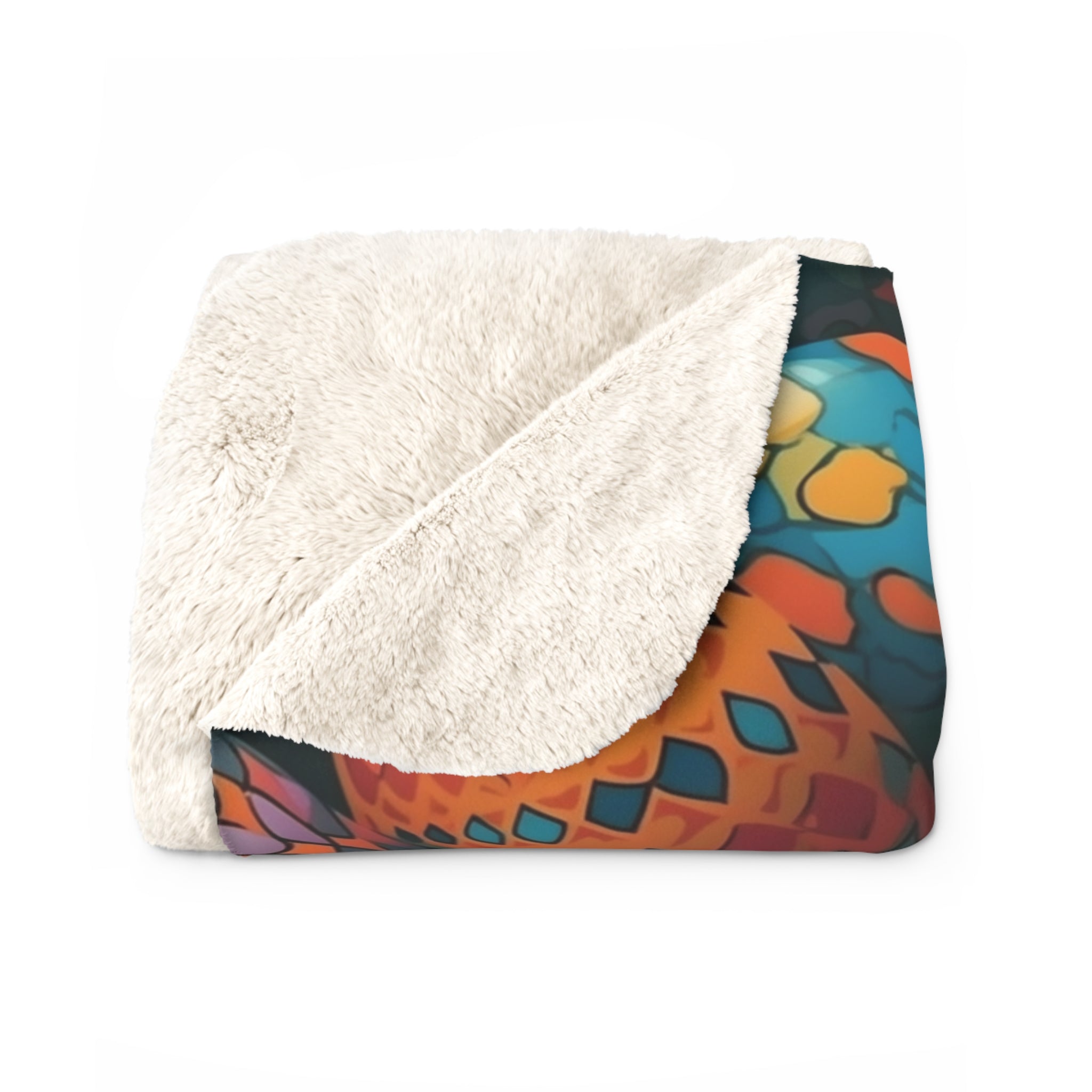 Sherpa Fleece Blanket (AOP) - Seamless Designs 05