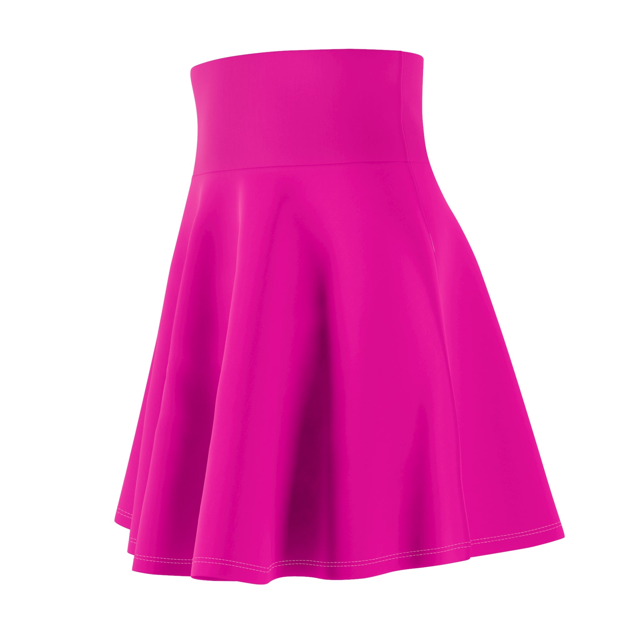 Women's Skater Skirt (AOP) - Seamless Solid Fashion Magenta