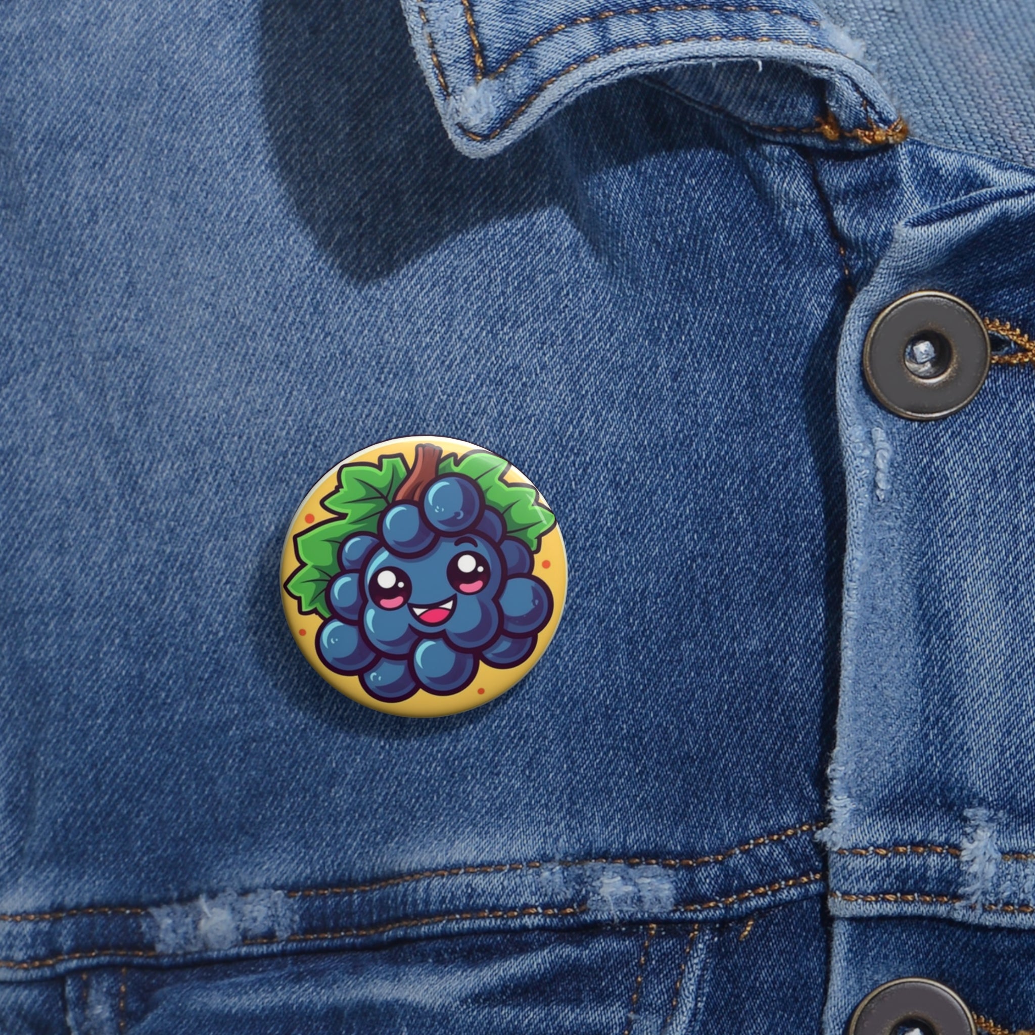 Custom Pin Buttons - Grapes