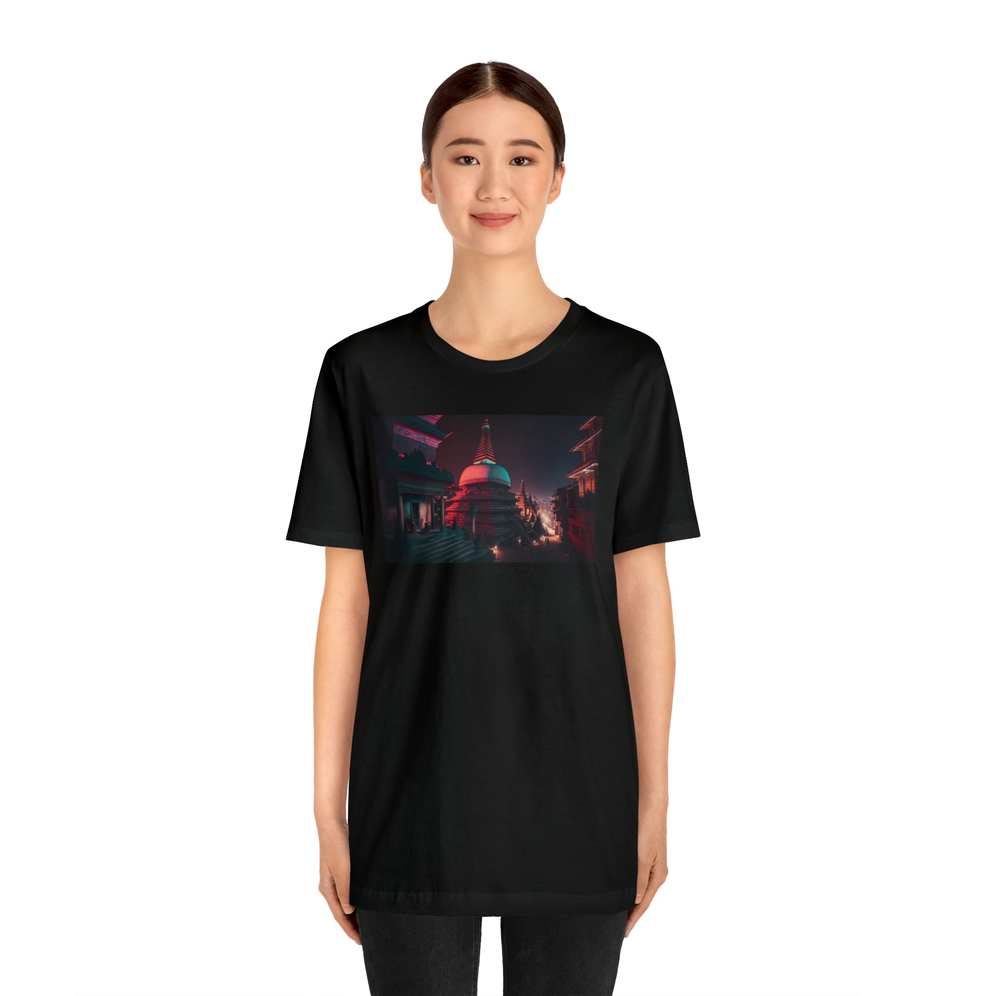 Unisex Jersey Short Sleeve Tee - Swayambhunath Temple, Nepal