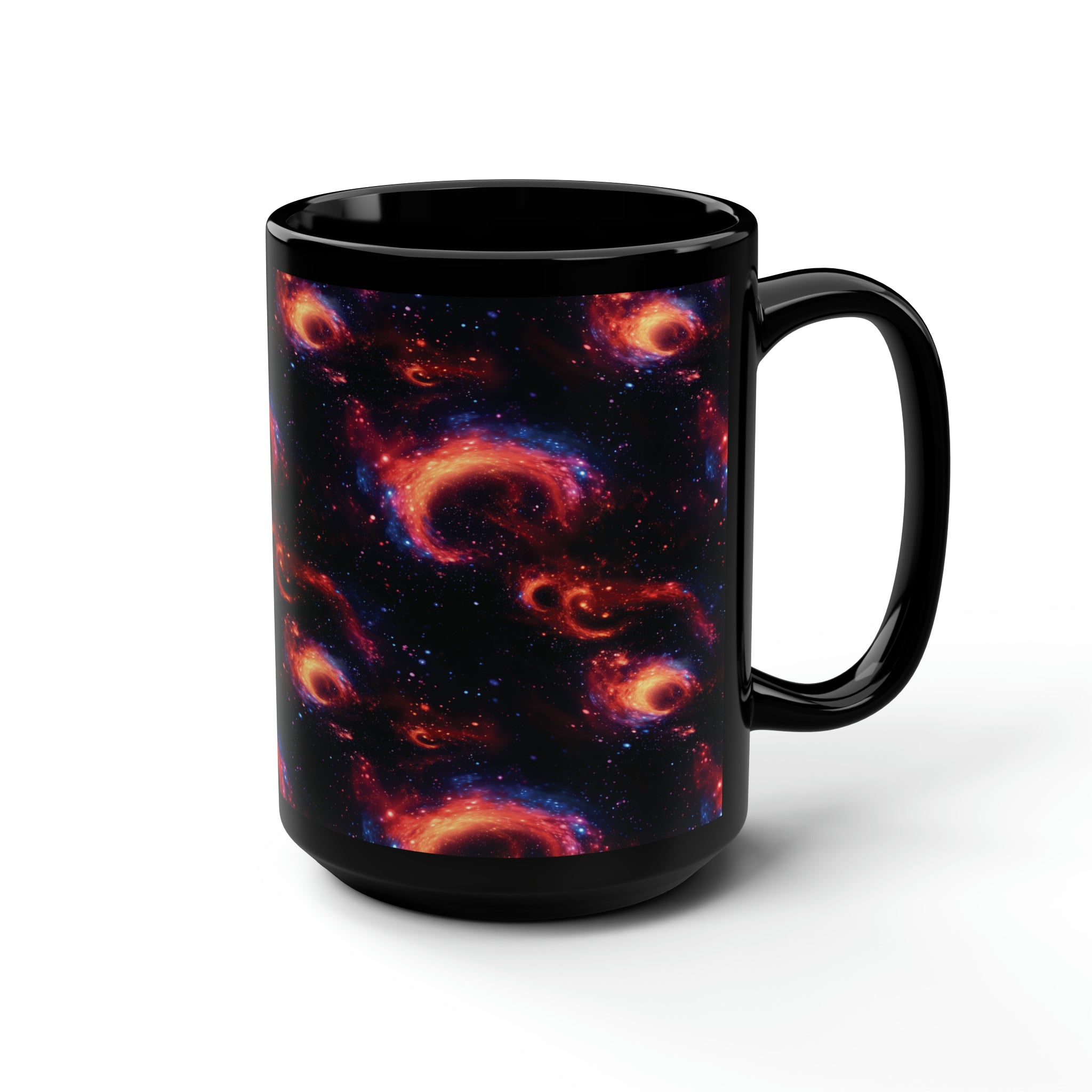 Black Mug, 15oz (AOP) - Fantasy Galaxies 10