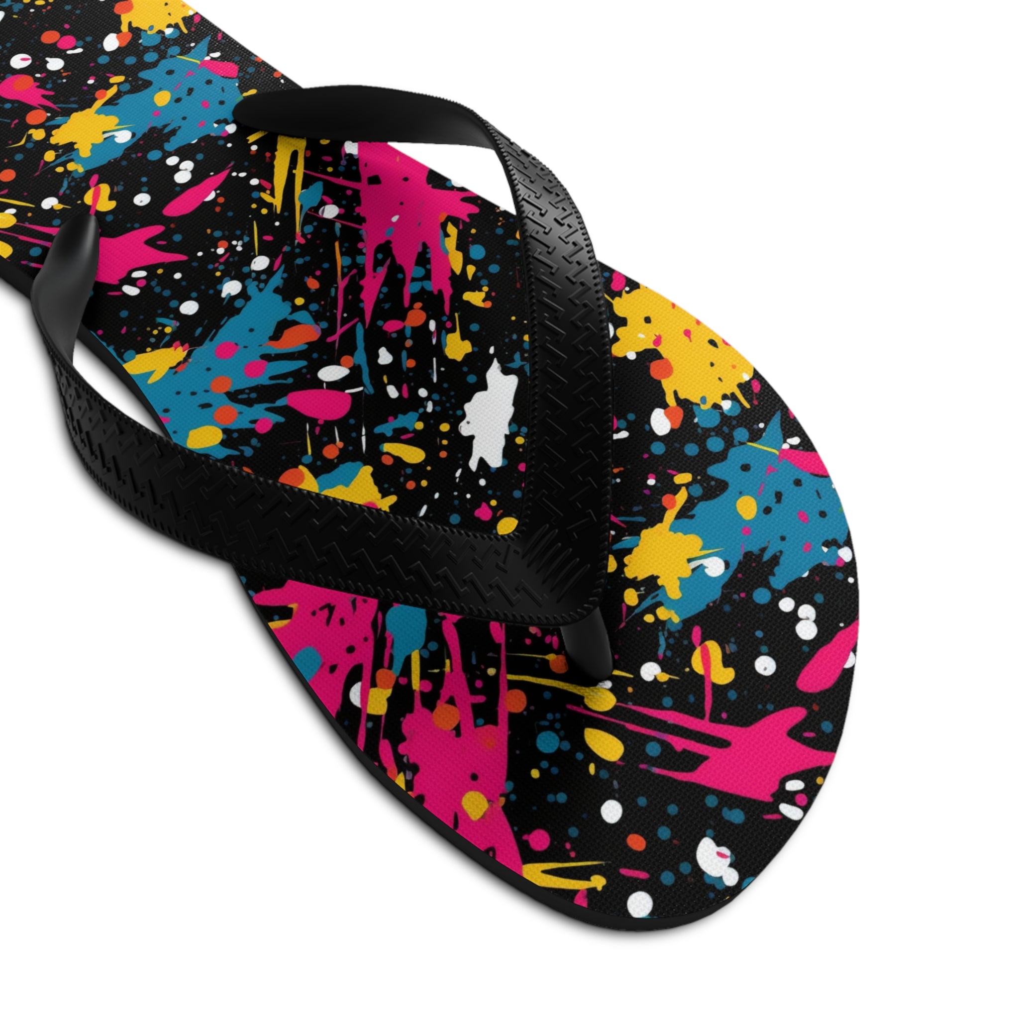 Unisex Flip-Flops (AOP) - Seamless Color Splatter Designs 10