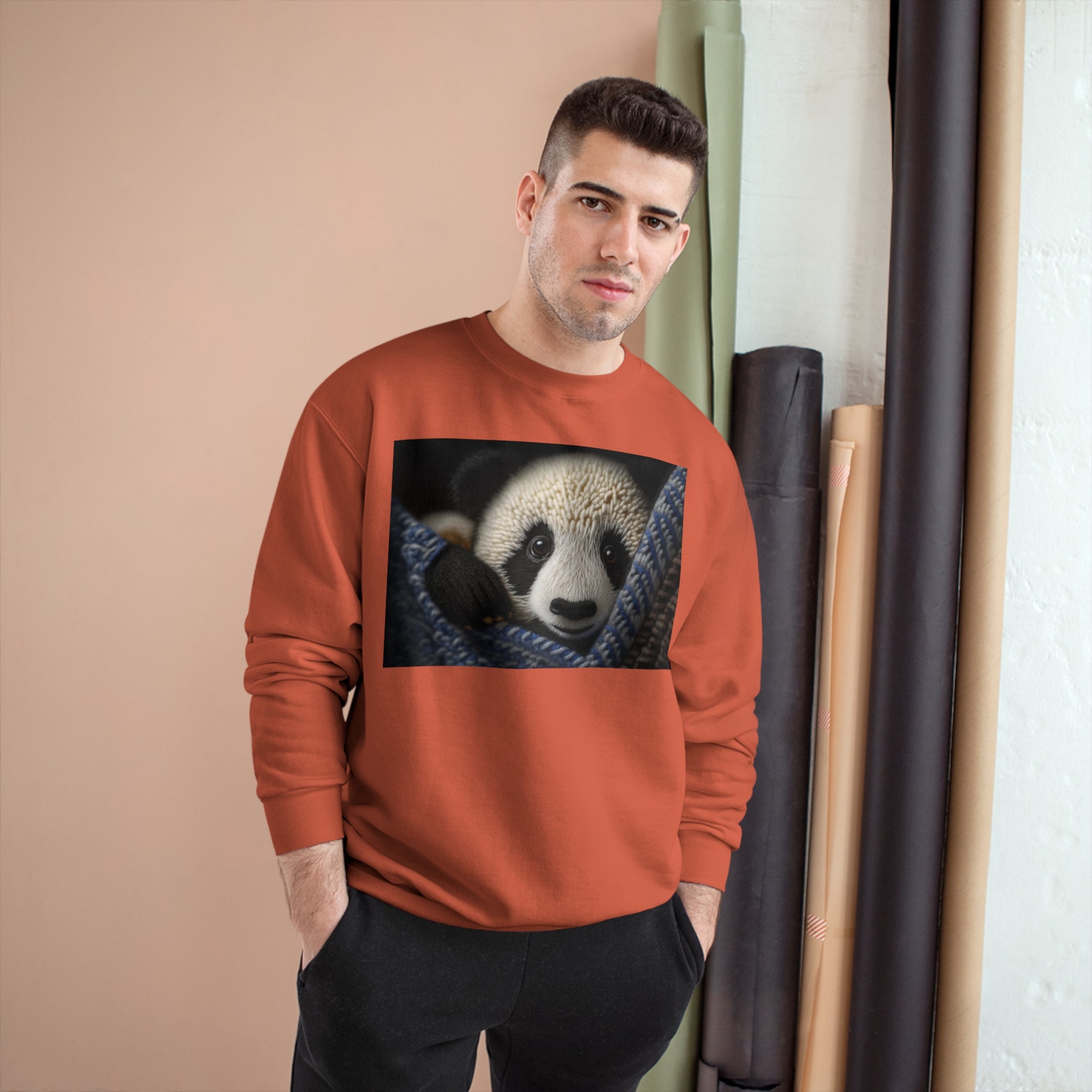 Champion Sweatshirt - Knit Animals, Giant Panda Cub